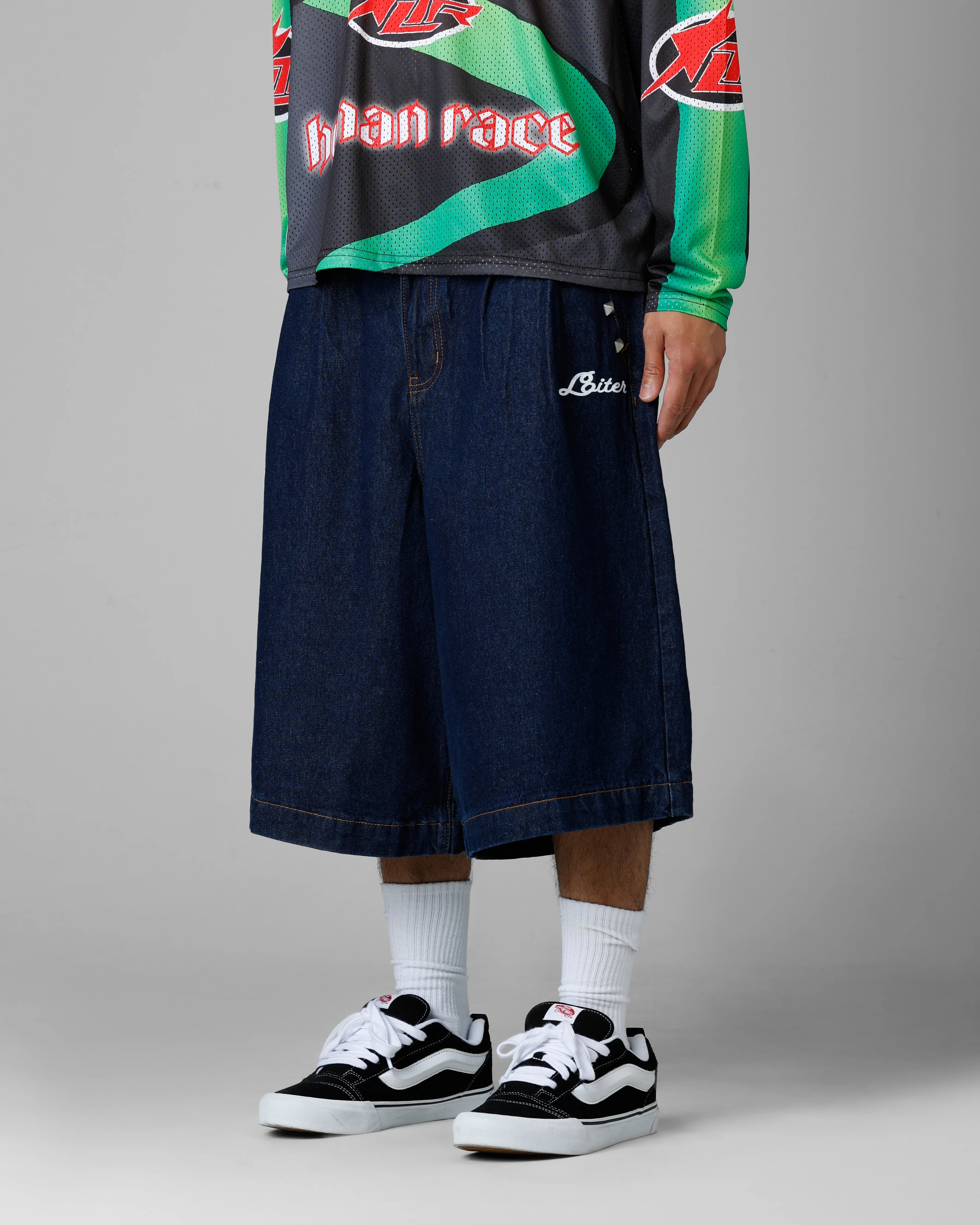 3 Quarter Shorts Dark Indigo - Image 4