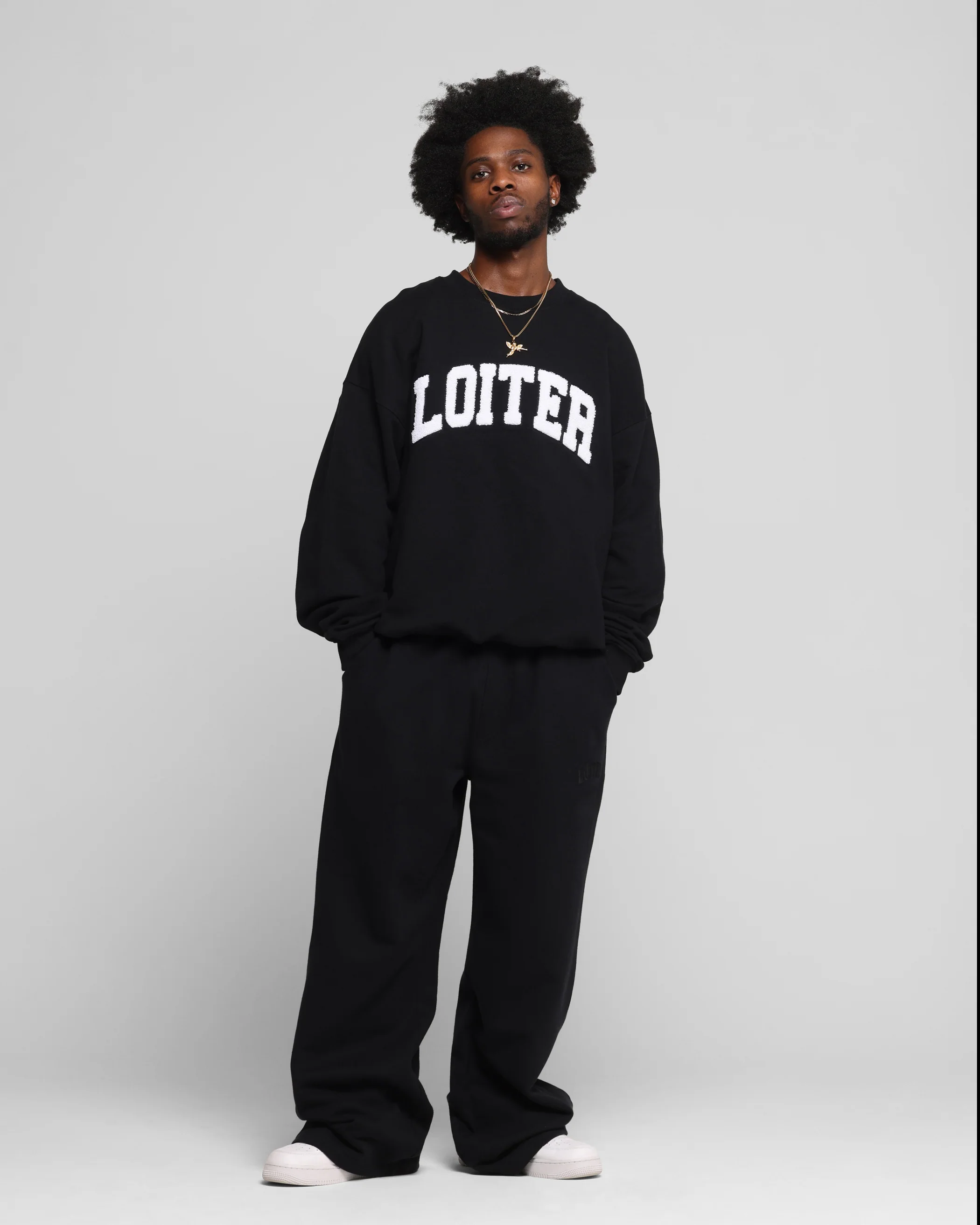 Loiter Arch Premium Crewneck Black - Image 2
