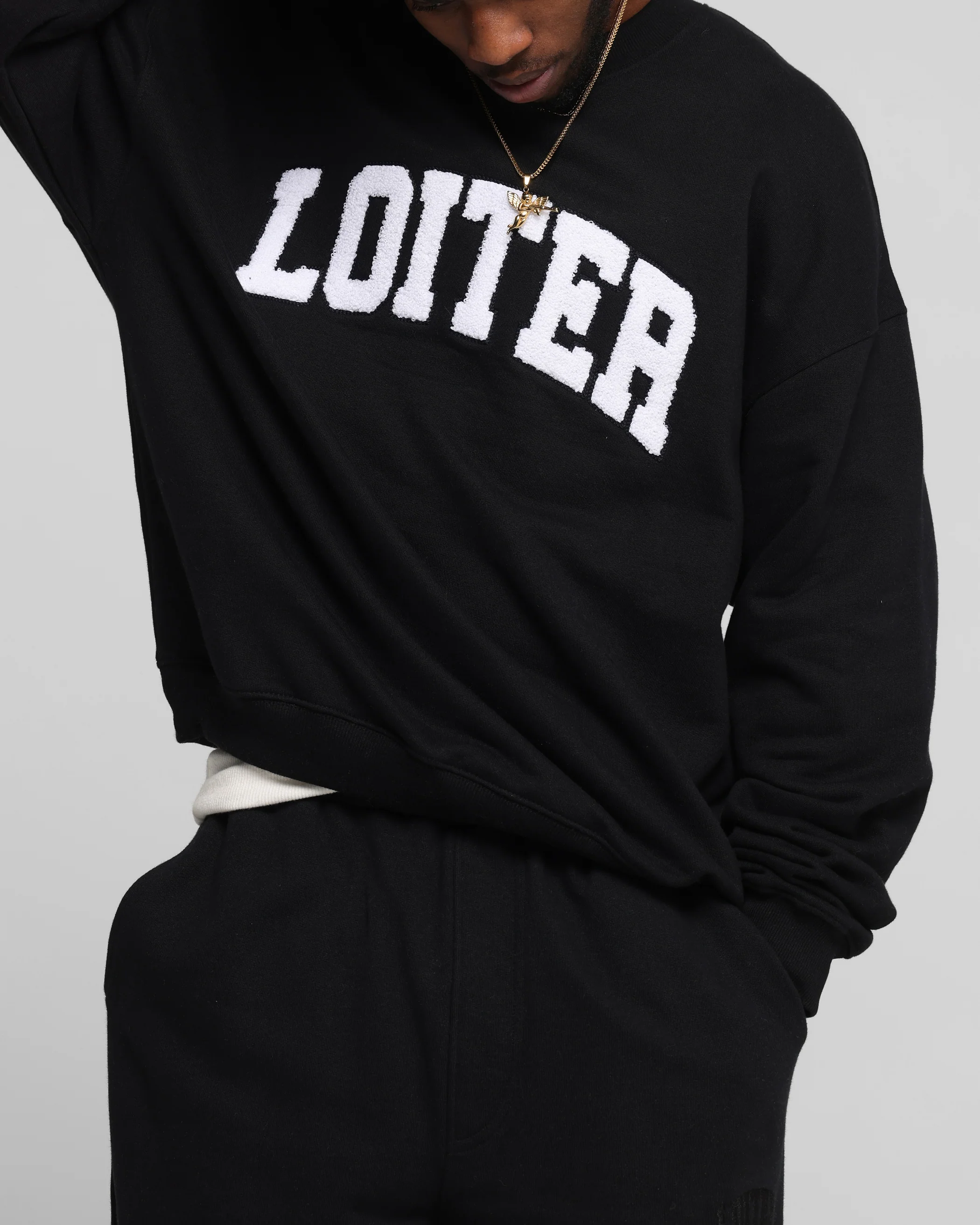 Loiter Arch Premium Crewneck Black - Image 6