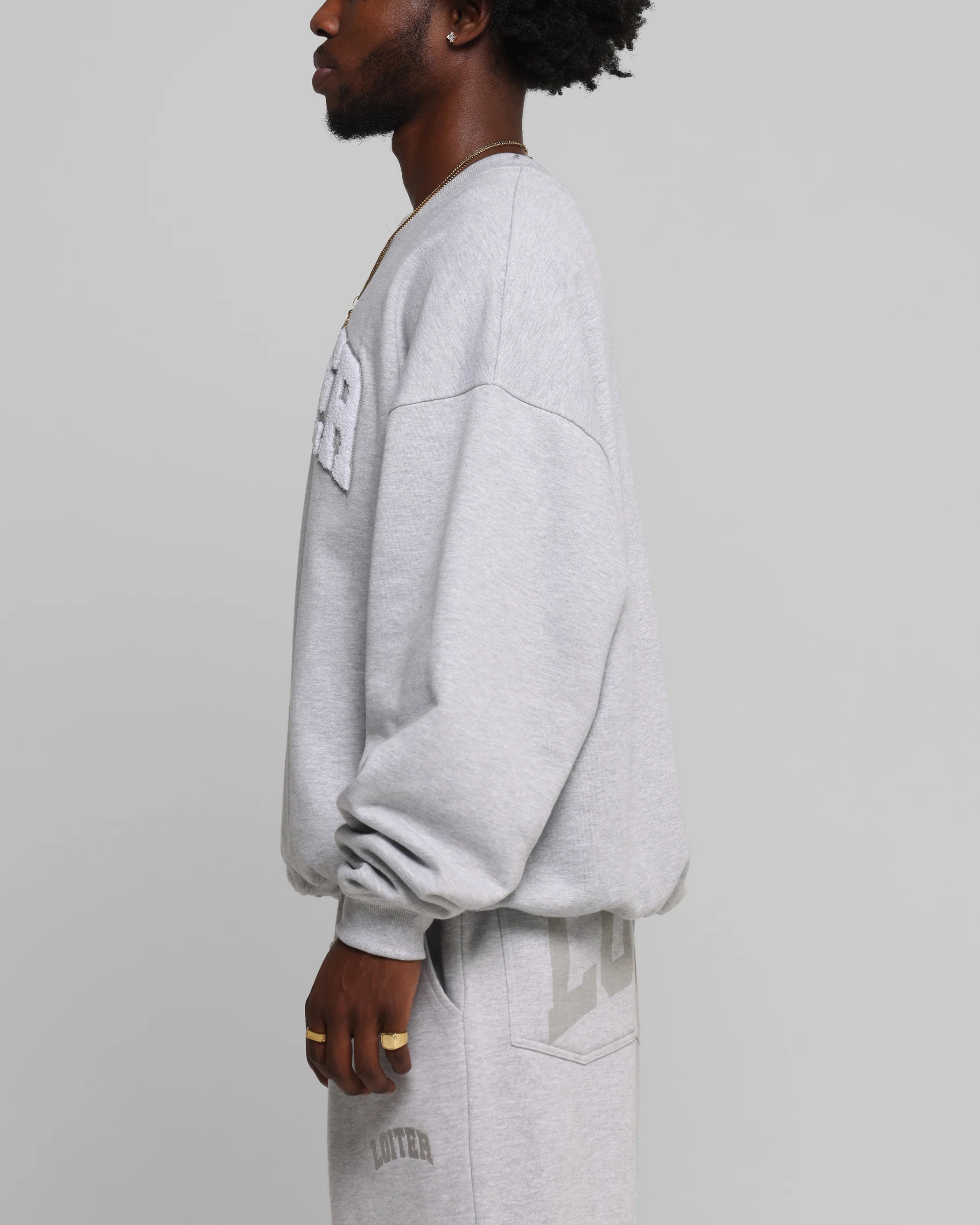 Loiter Arch Premium Crewneck Grey - Image 5