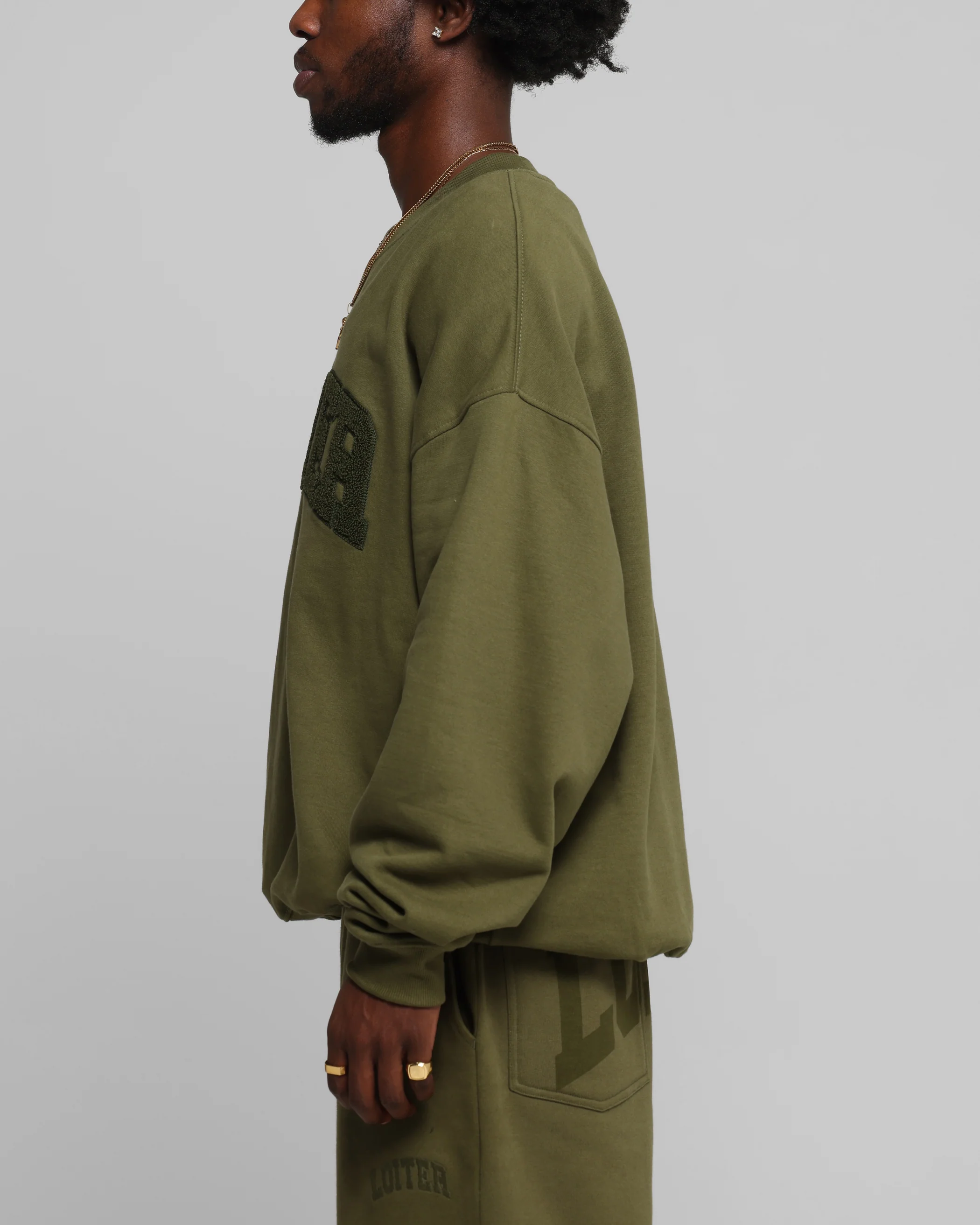 Loiter Arch Premium Crewneck Khaki - Image 5