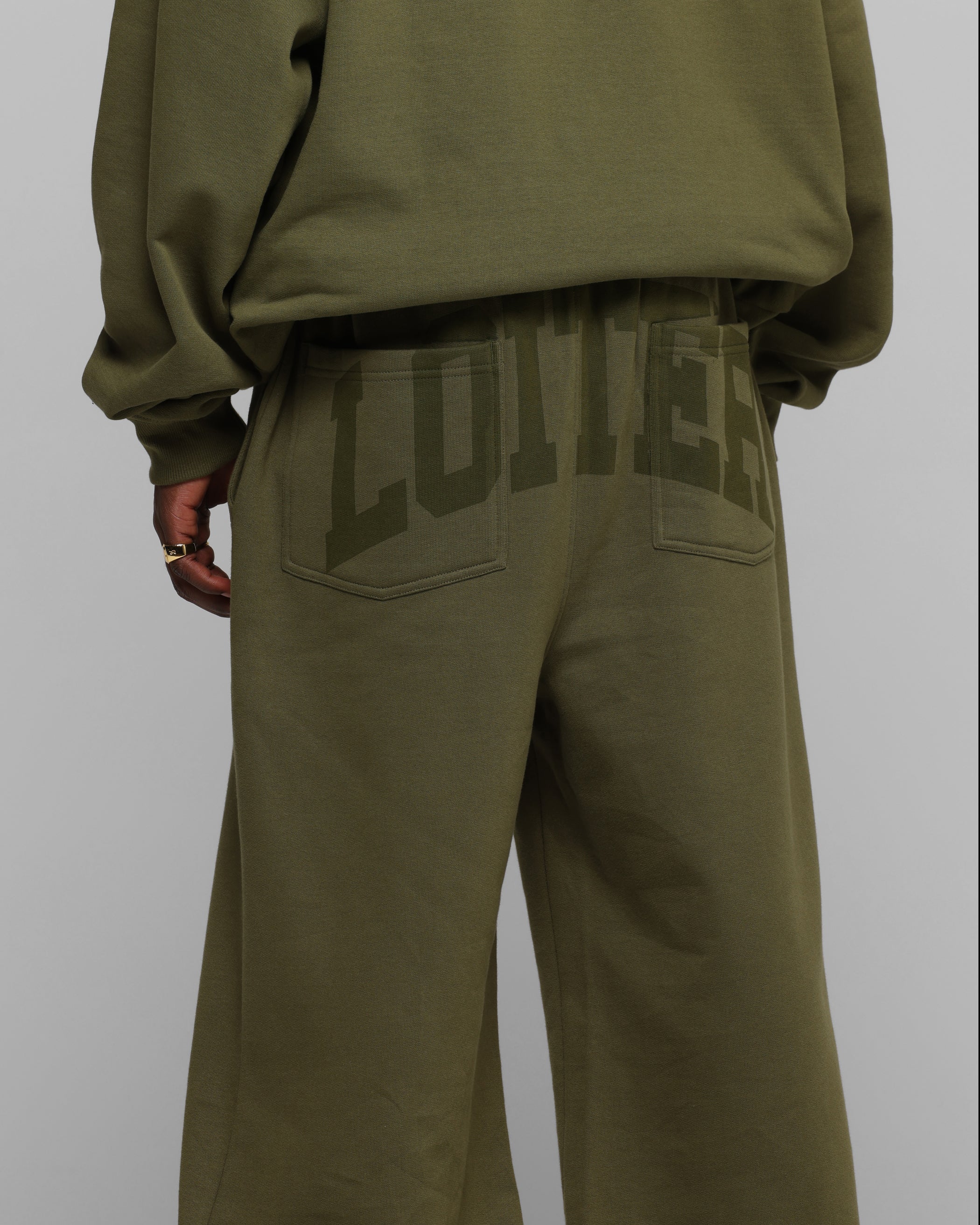 Loiter Arch Premium Sweat Pants Khaki - Image 3