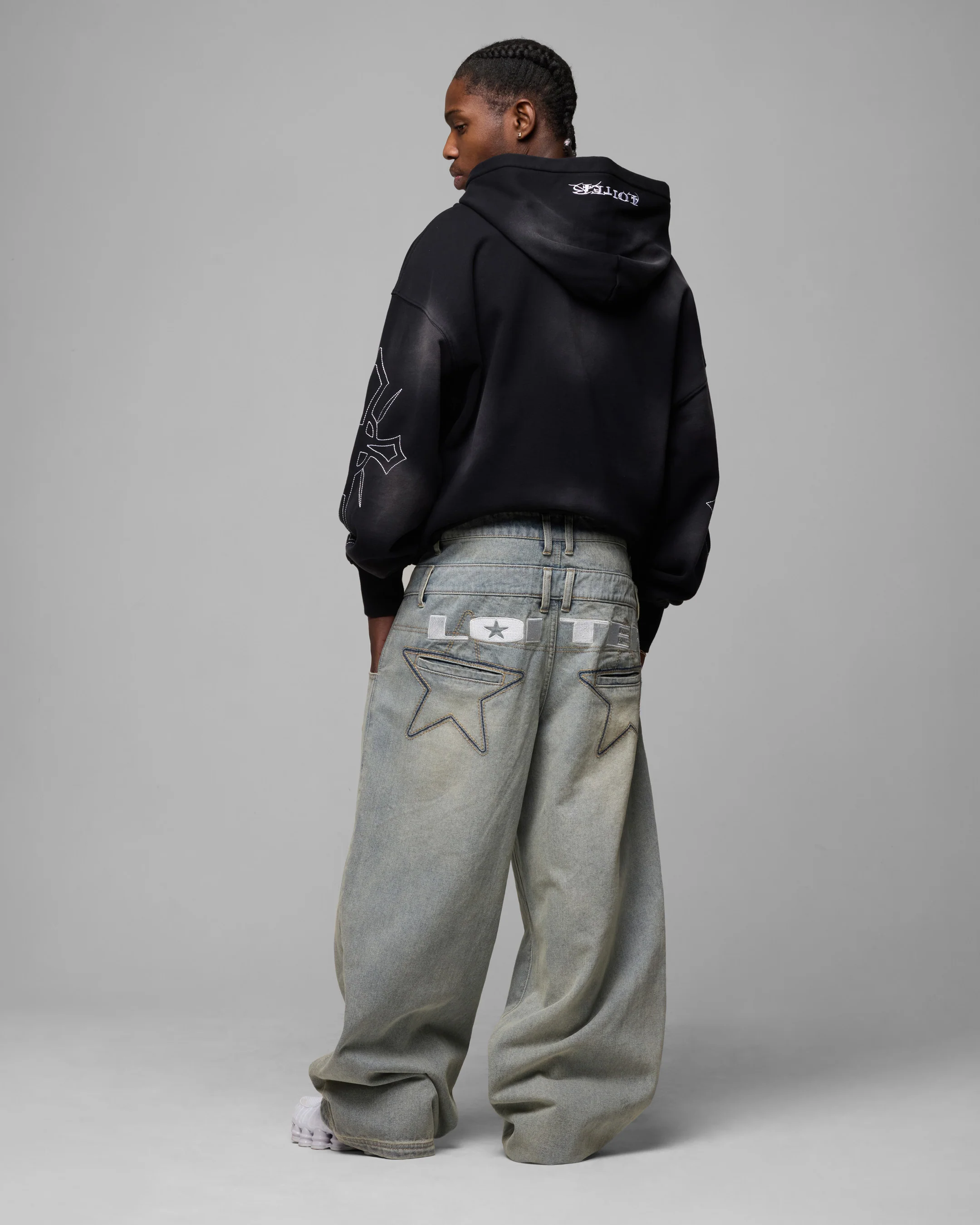 Loiter Atmosphere Full Zip Hoodie Vintage Black - Image 4