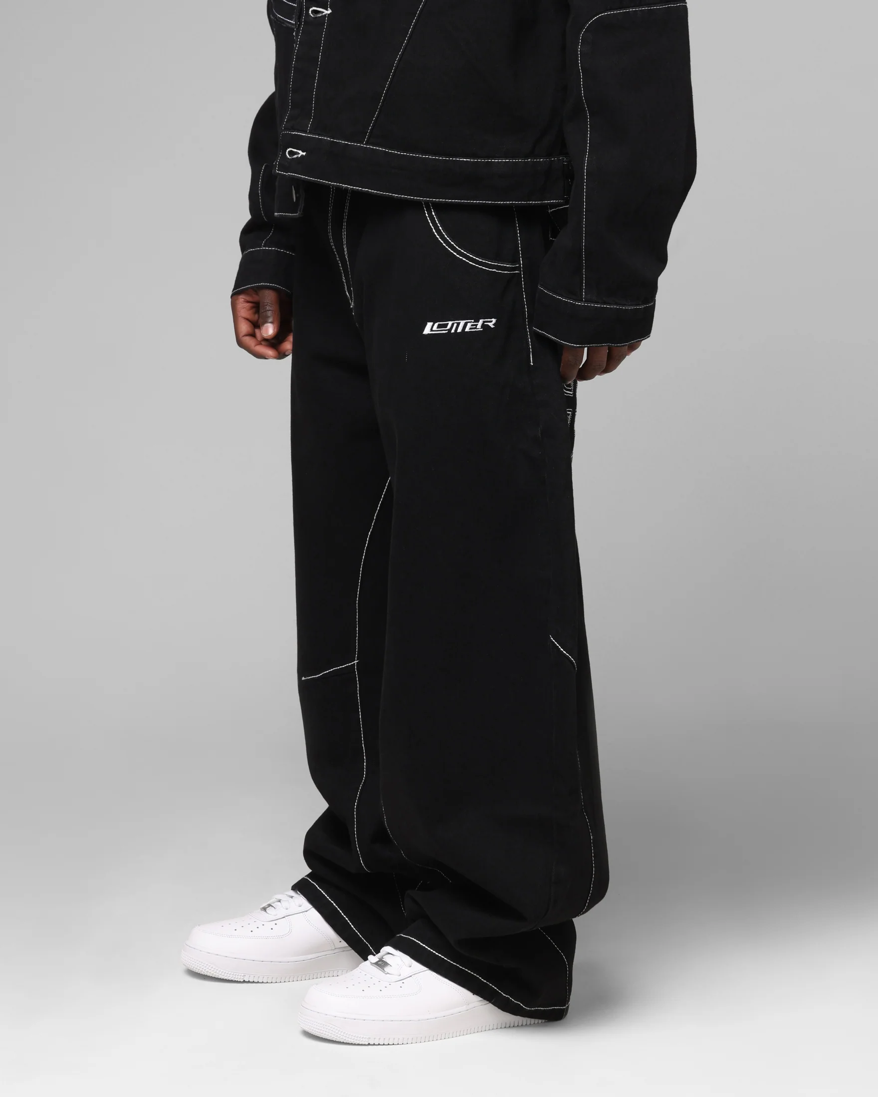 Loiter Biker Raver Jeans Black - Image 6
