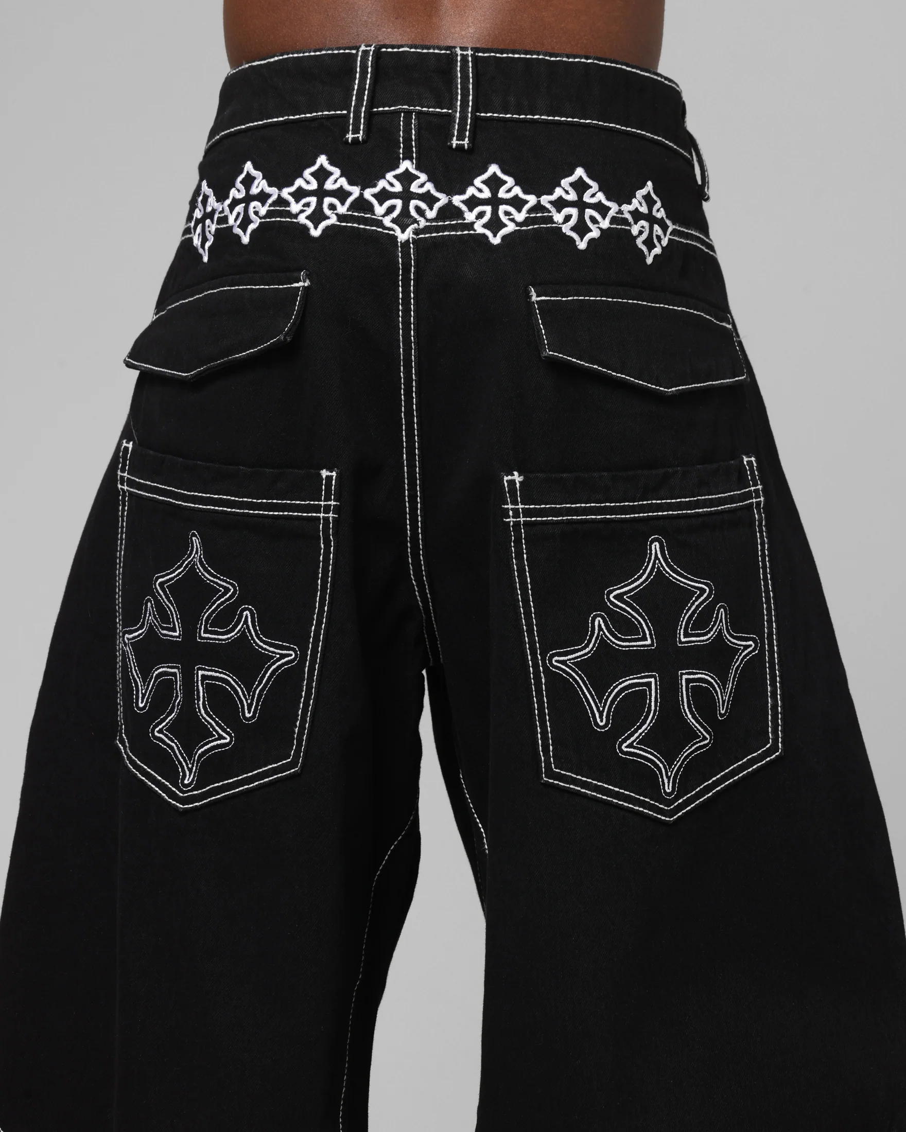 Loiter Biker Raver Jeans Black - Image 7
