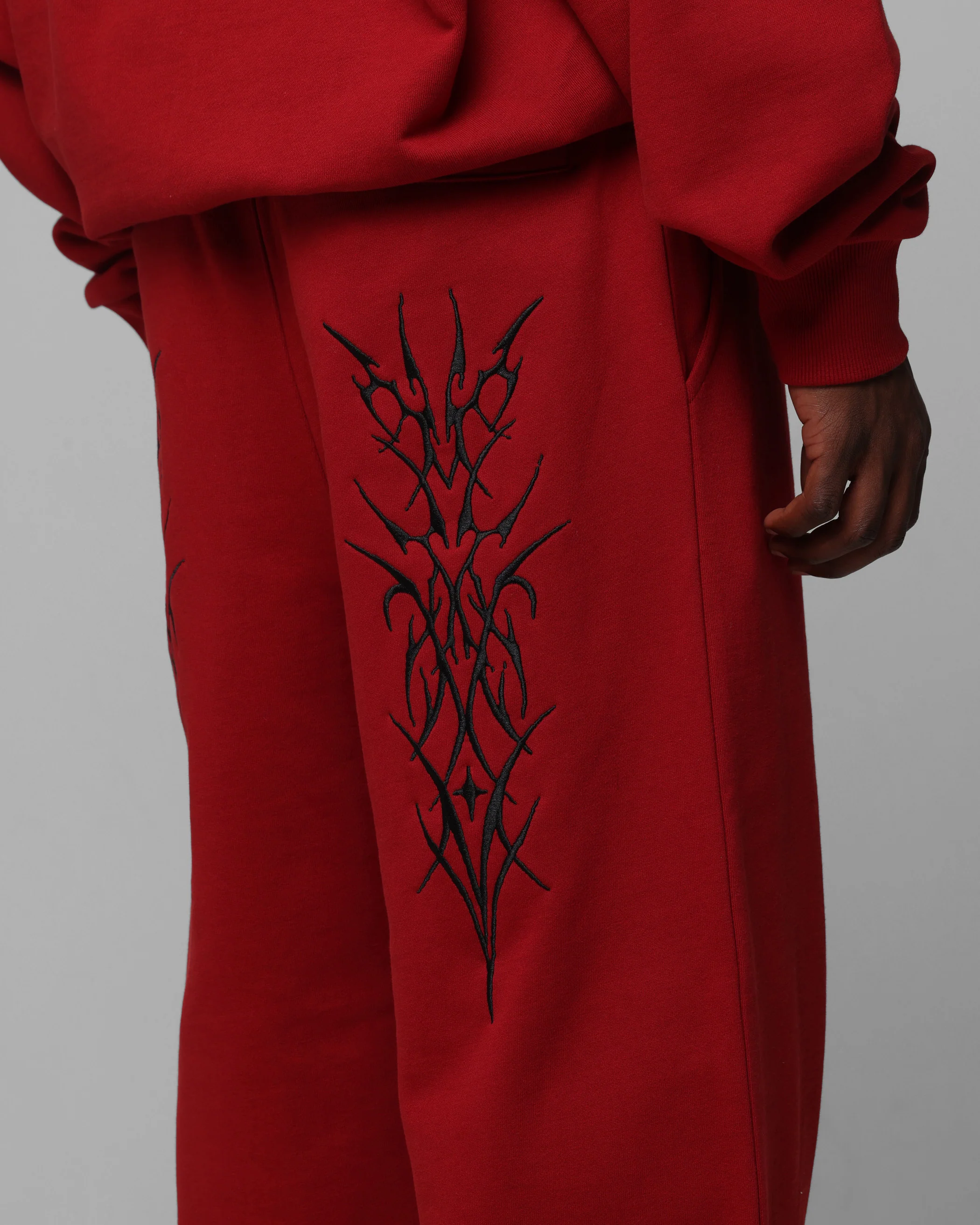 Loiter Blood Born Track Pants Burgandy - Image 4