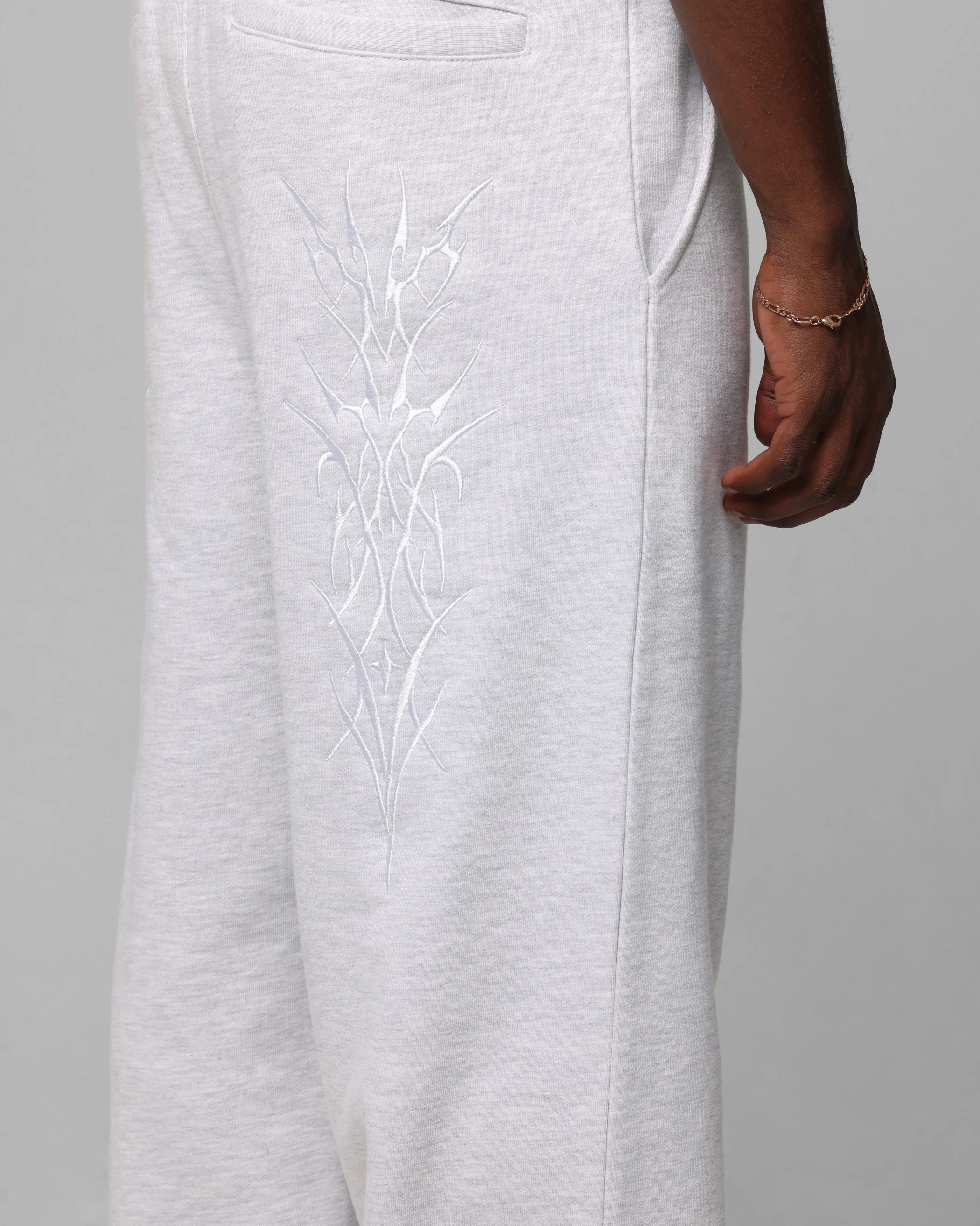 Loiter Blood Born Track Pants Grey Marle - Image 4