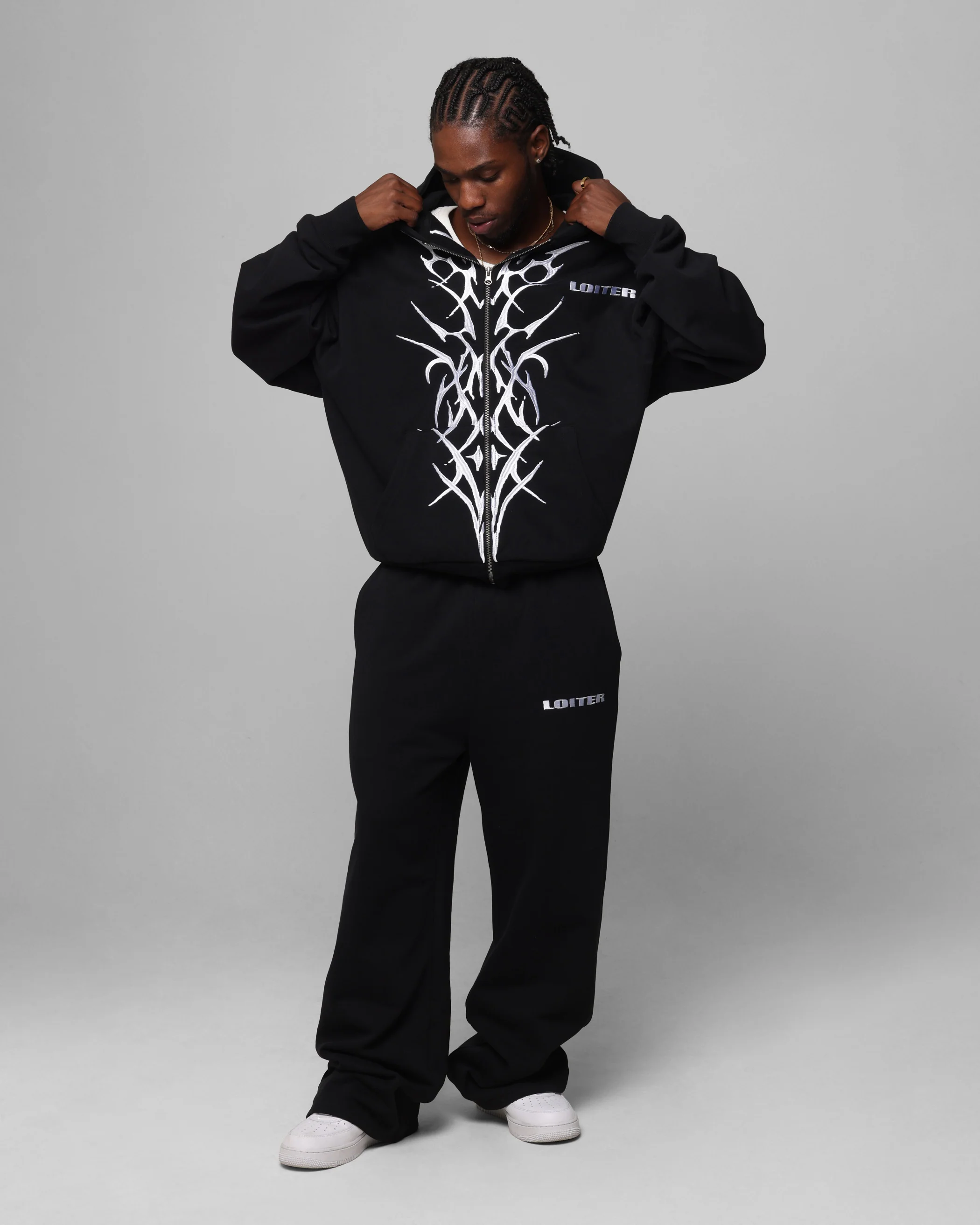 Loiter Blood Born Zip Hoodie Black - Image 3
