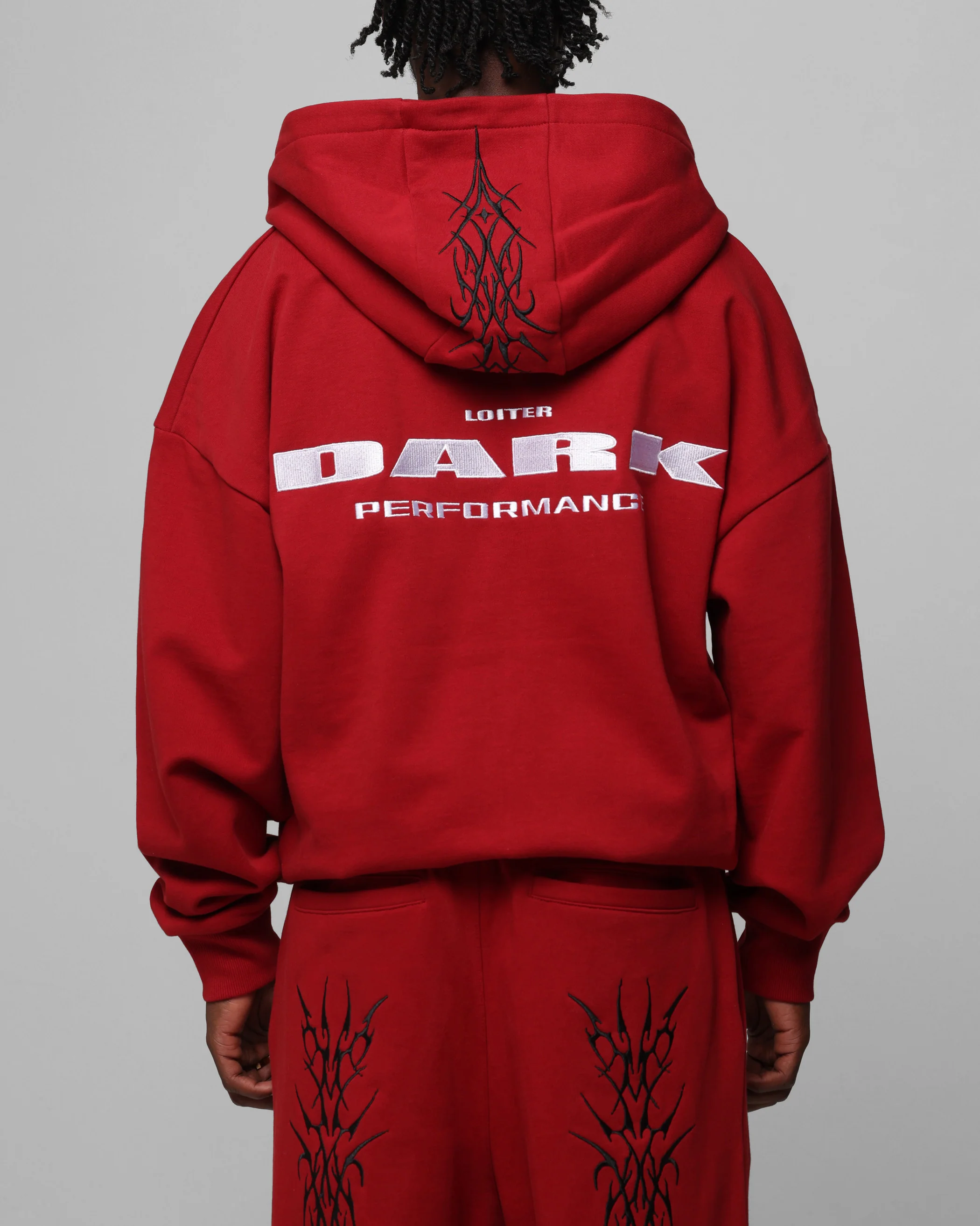 Loiter Blood Born Zip Hoodie Burgandy - Image 2