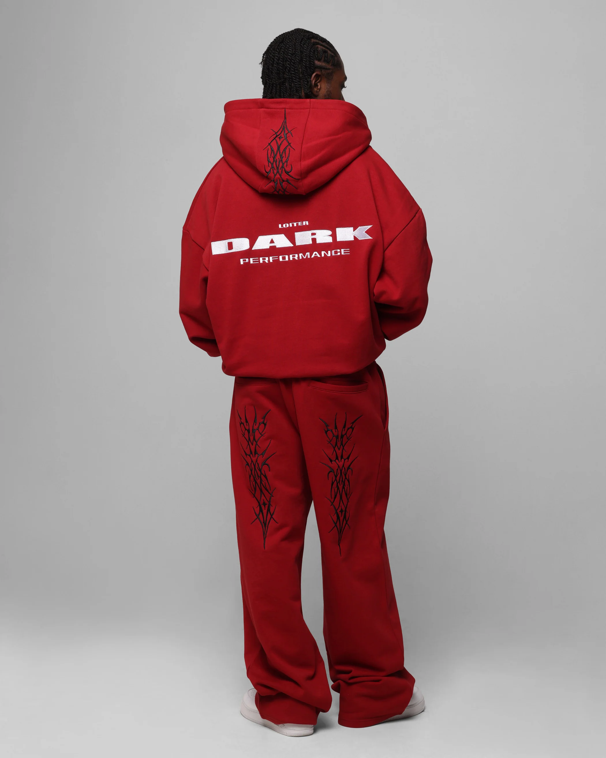 Loiter Blood Born Zip Hoodie Burgandy - Image 4