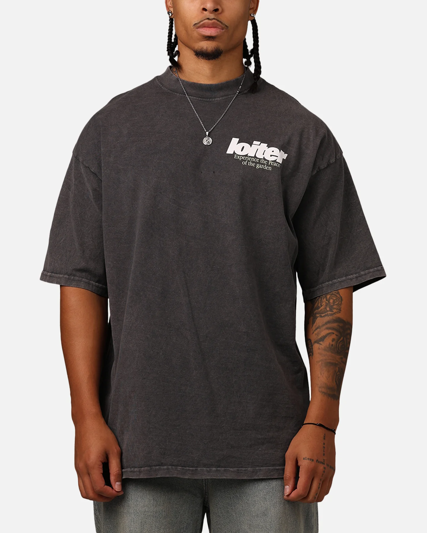 Bonsai Mock T-Shirt Charcoal - Image 2