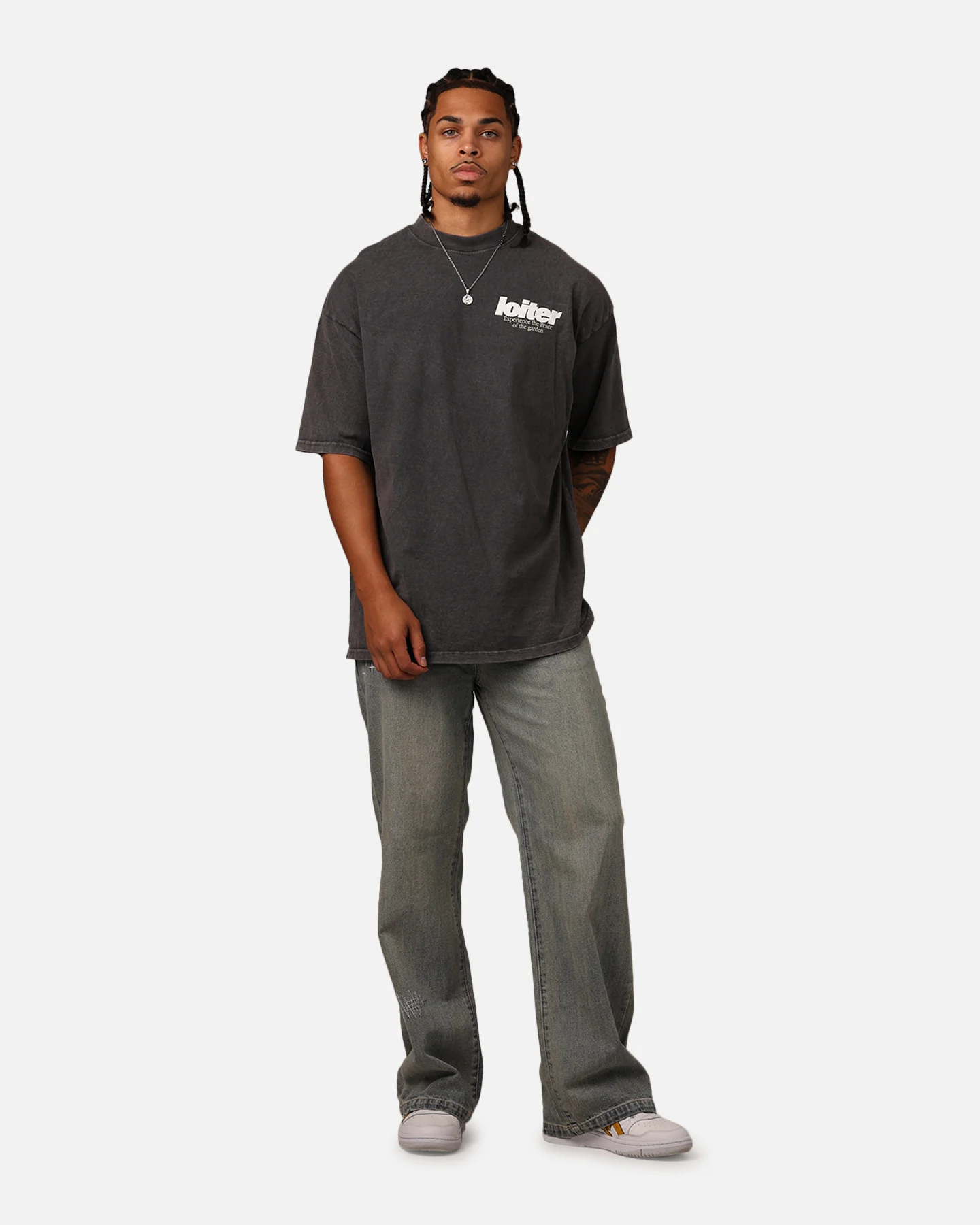 Bonsai Mock T-Shirt Charcoal - Image 3