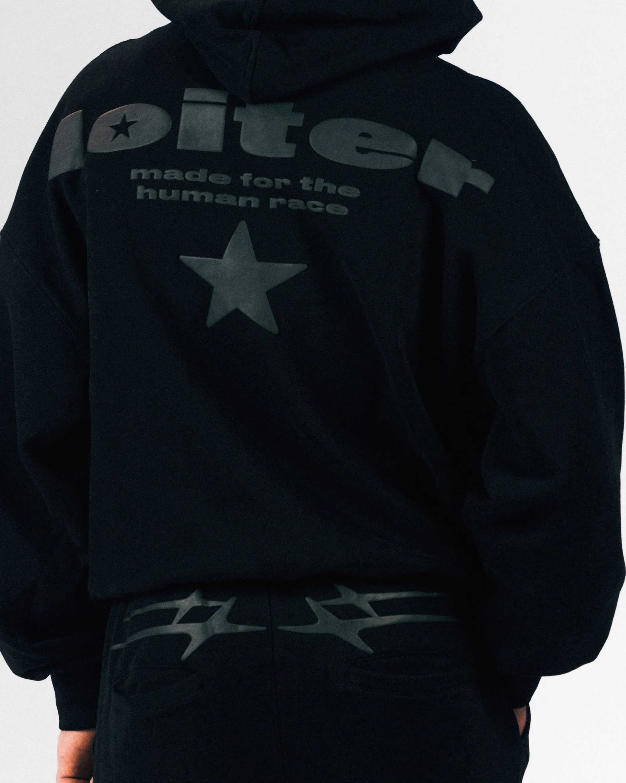 Loiter Celestial Full Zip Hoodie Black - Image 7
