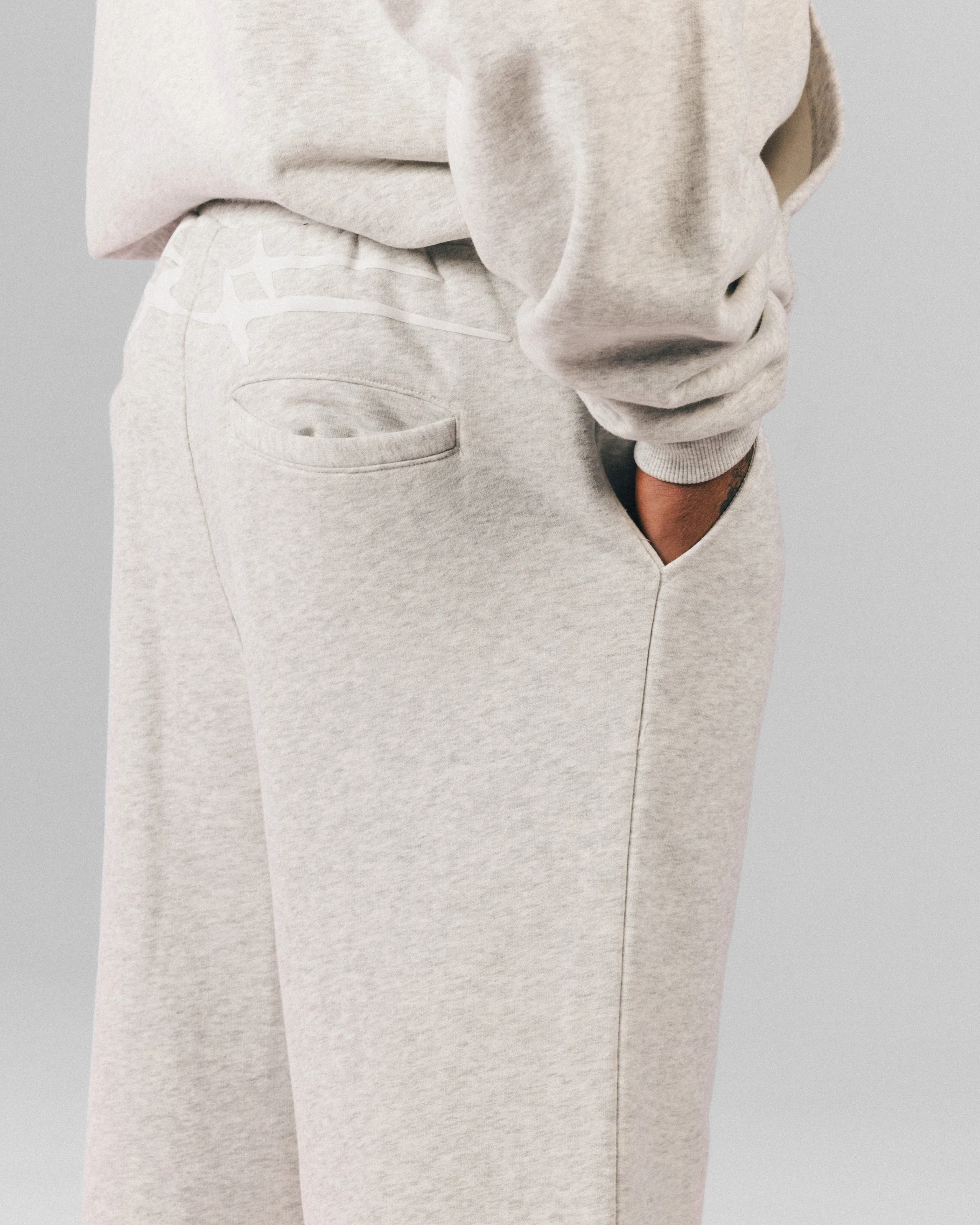 Loiter Celestial Sweat Pants Light Grey Marl - Image 4