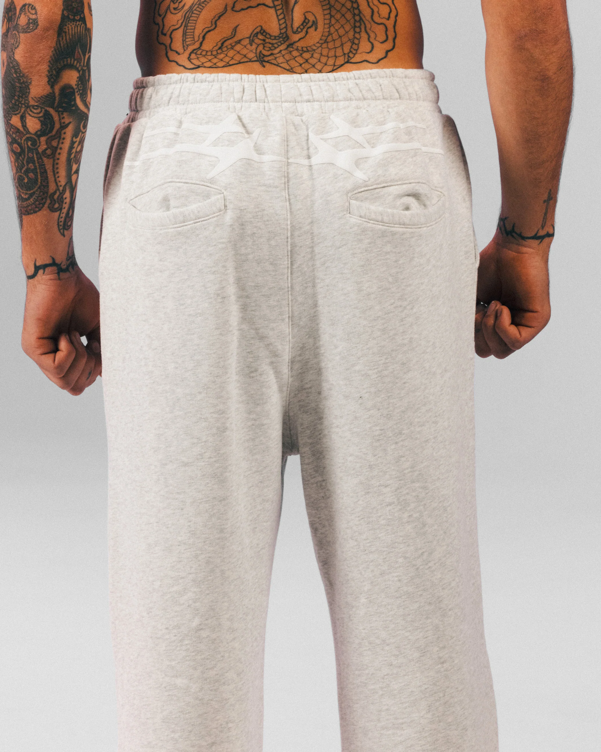 Loiter Celestial Sweat Pants Light Grey Marl - Image 8