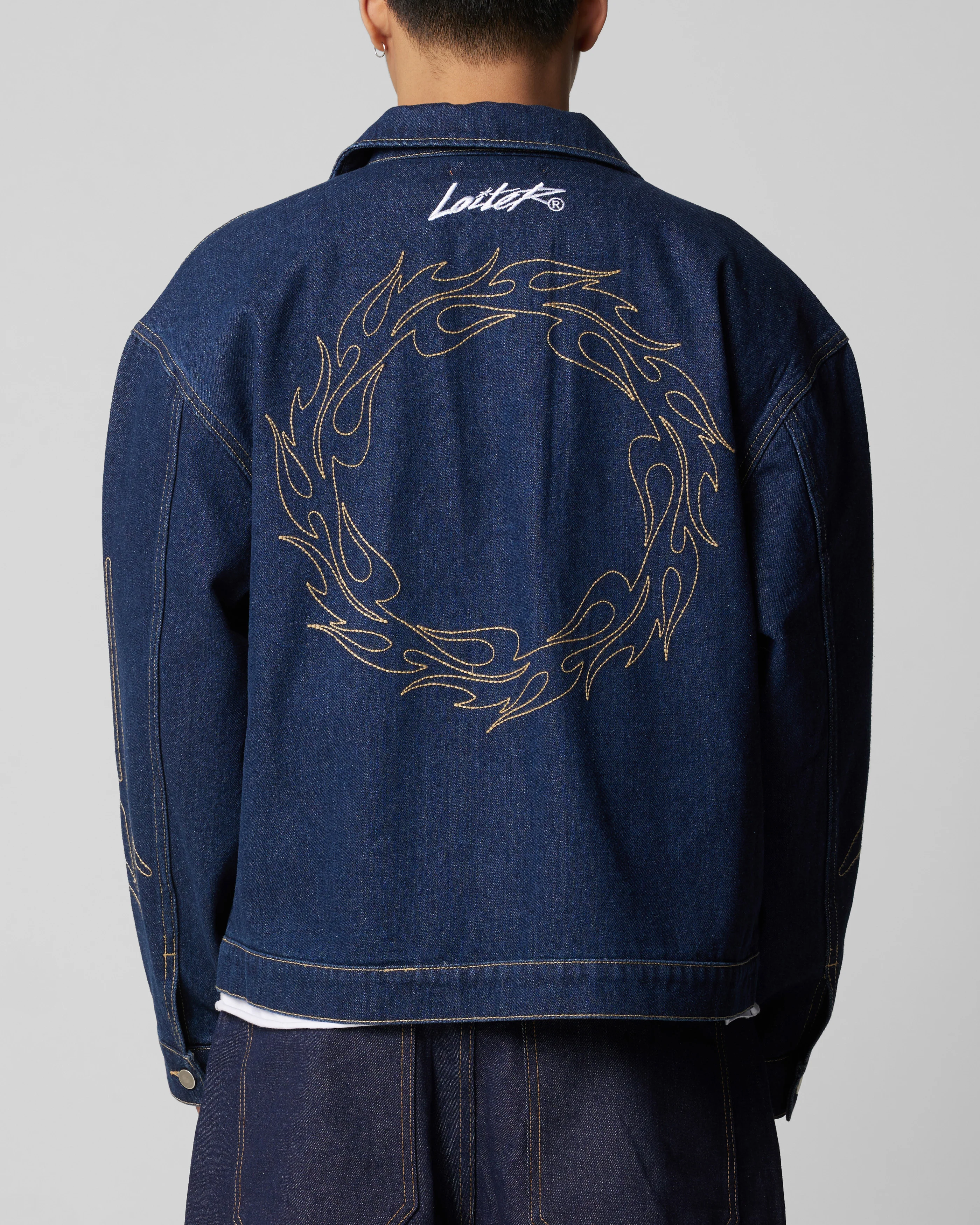 Loiter Chaos Denim Jacket Indigo - Image 2