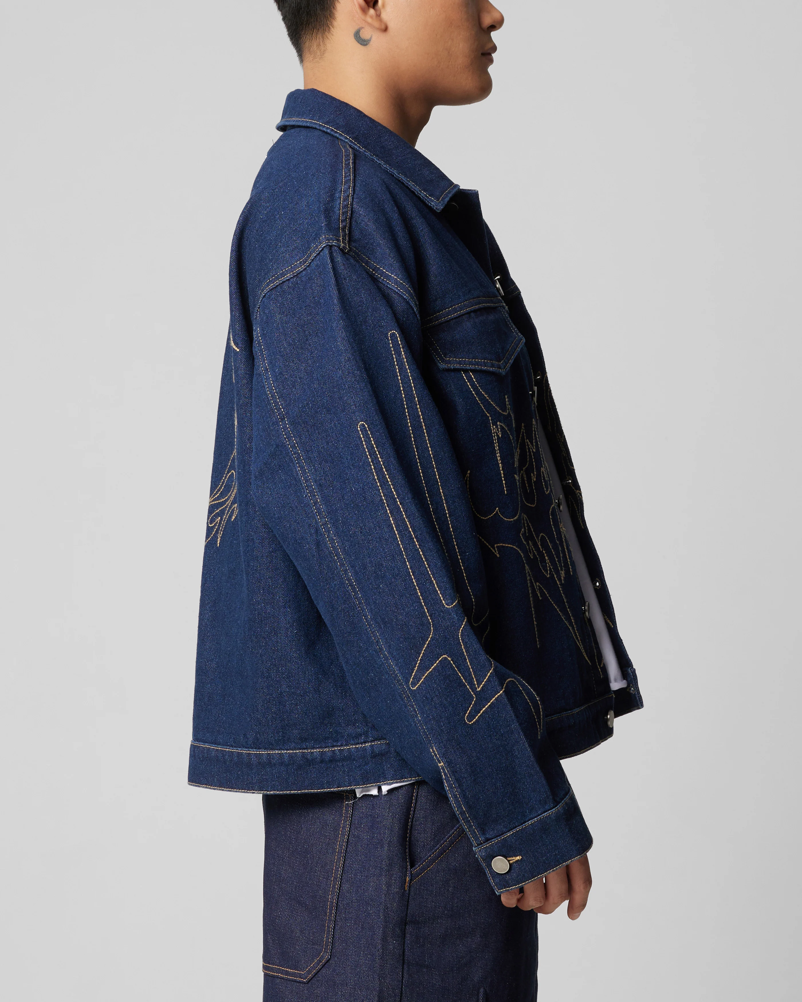 Loiter Chaos Denim Jacket Indigo - Image 5