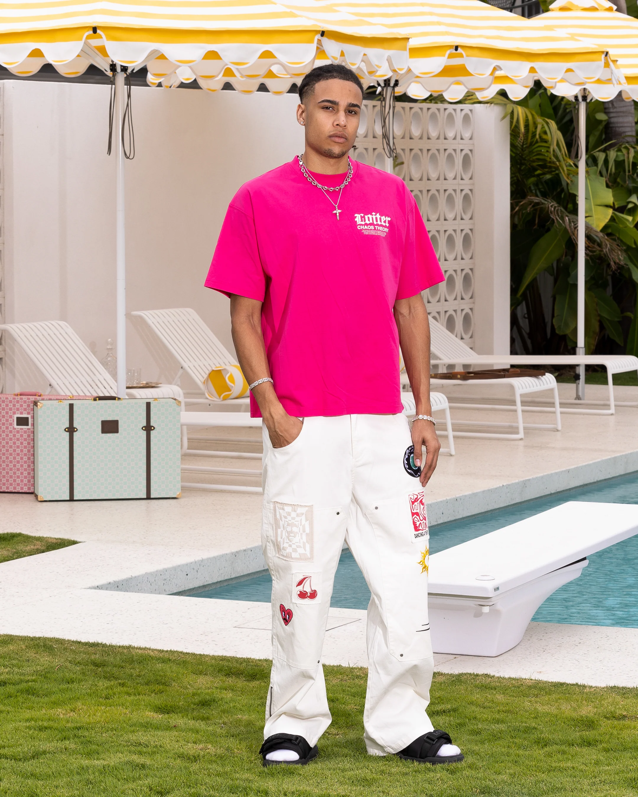 Loiter Chaos Theory T-Shirt Hot Pink - Image 4