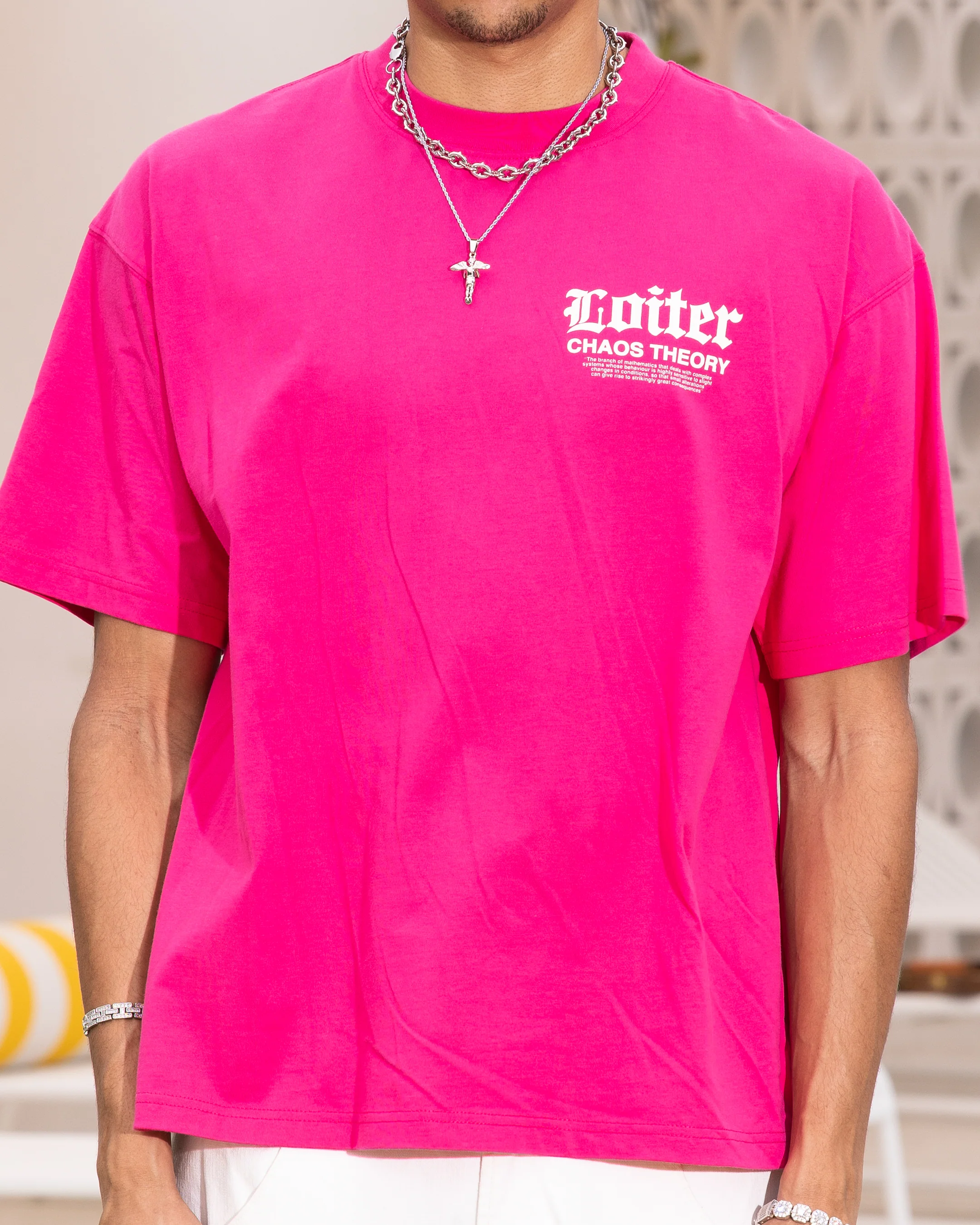 Loiter Chaos Theory T-Shirt Hot Pink - Image 5