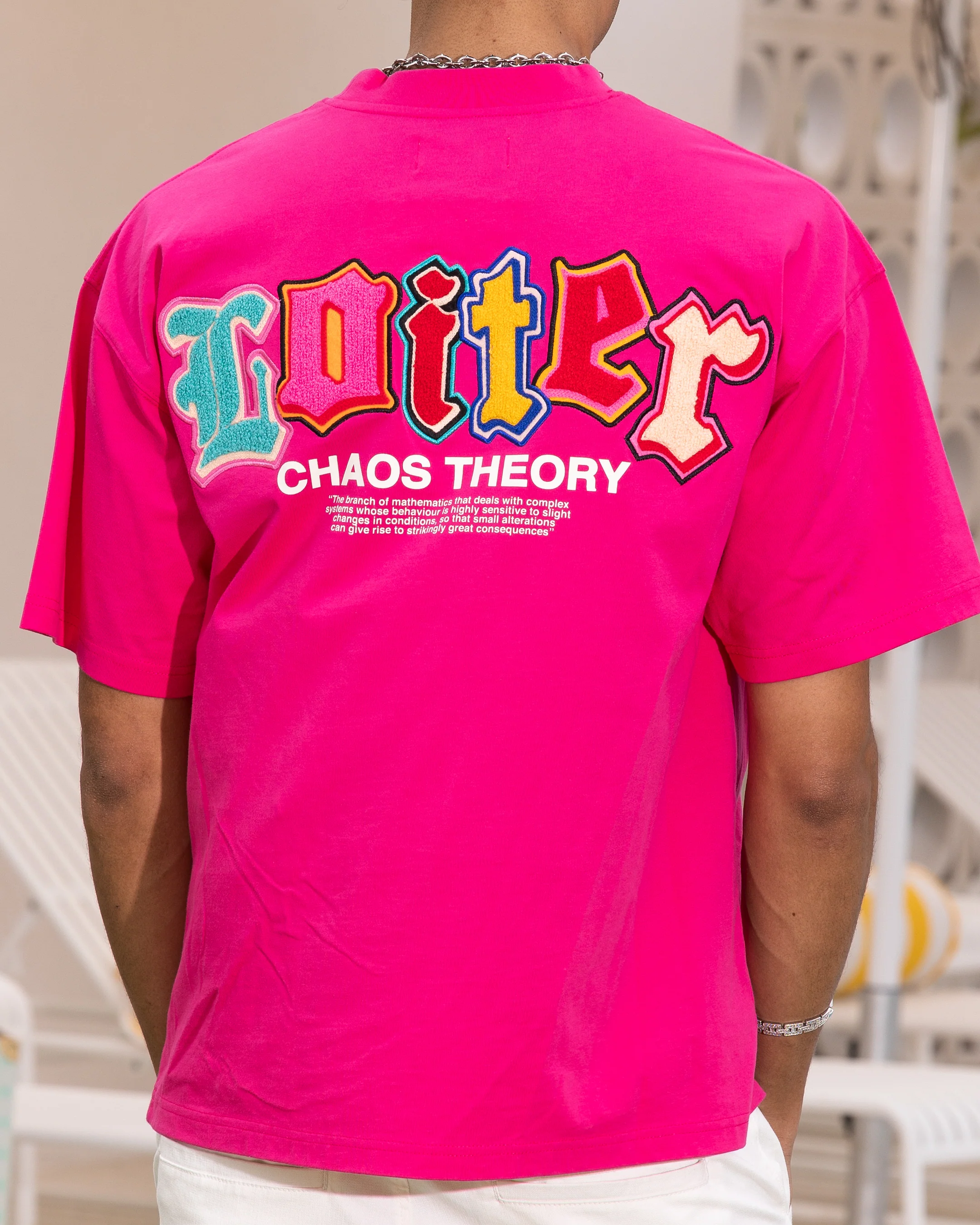 Loiter Chaos Theory T-Shirt Hot Pink - Image 6