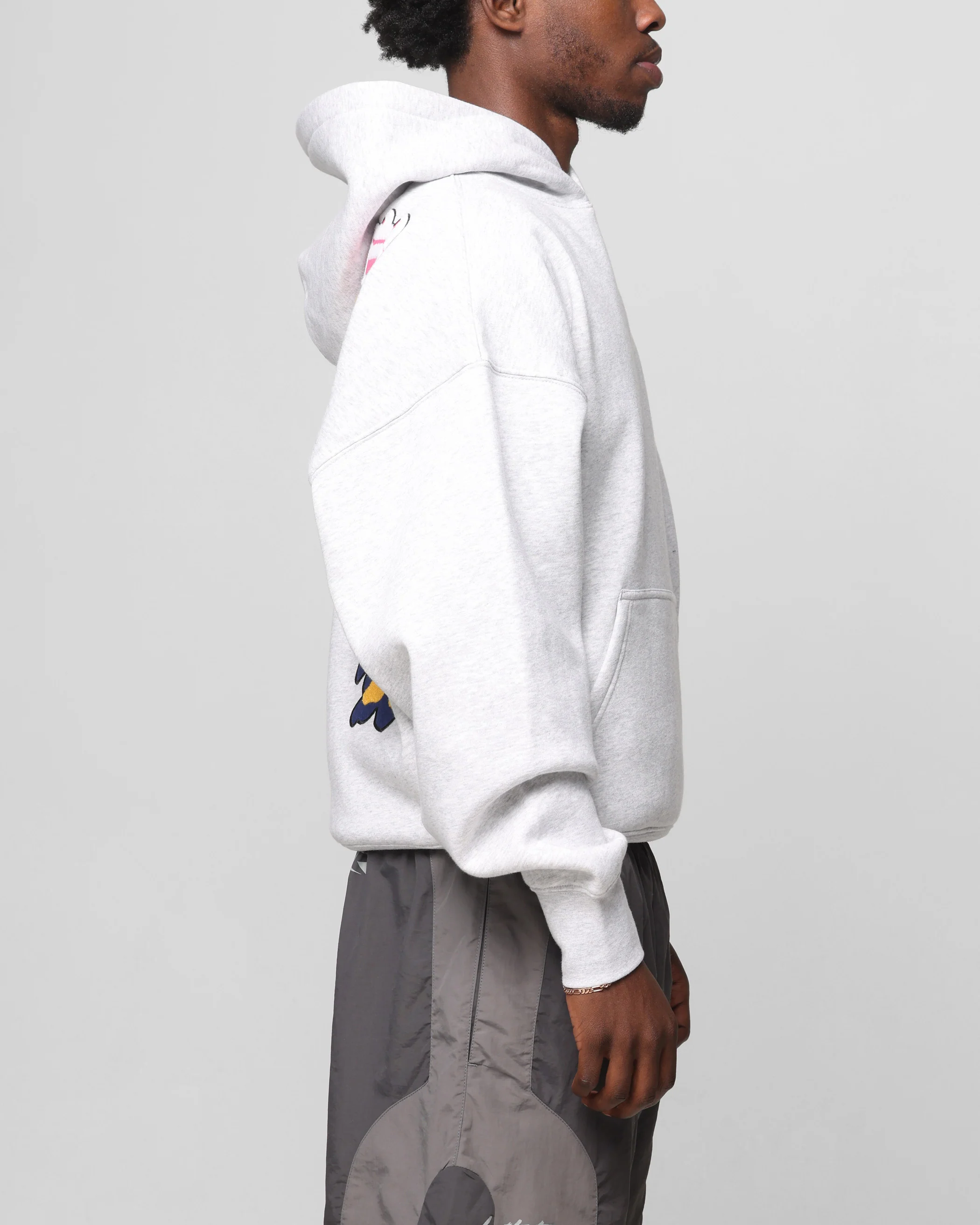 Loiter Chenille Premium Hoodie Grey Marle - Image 5