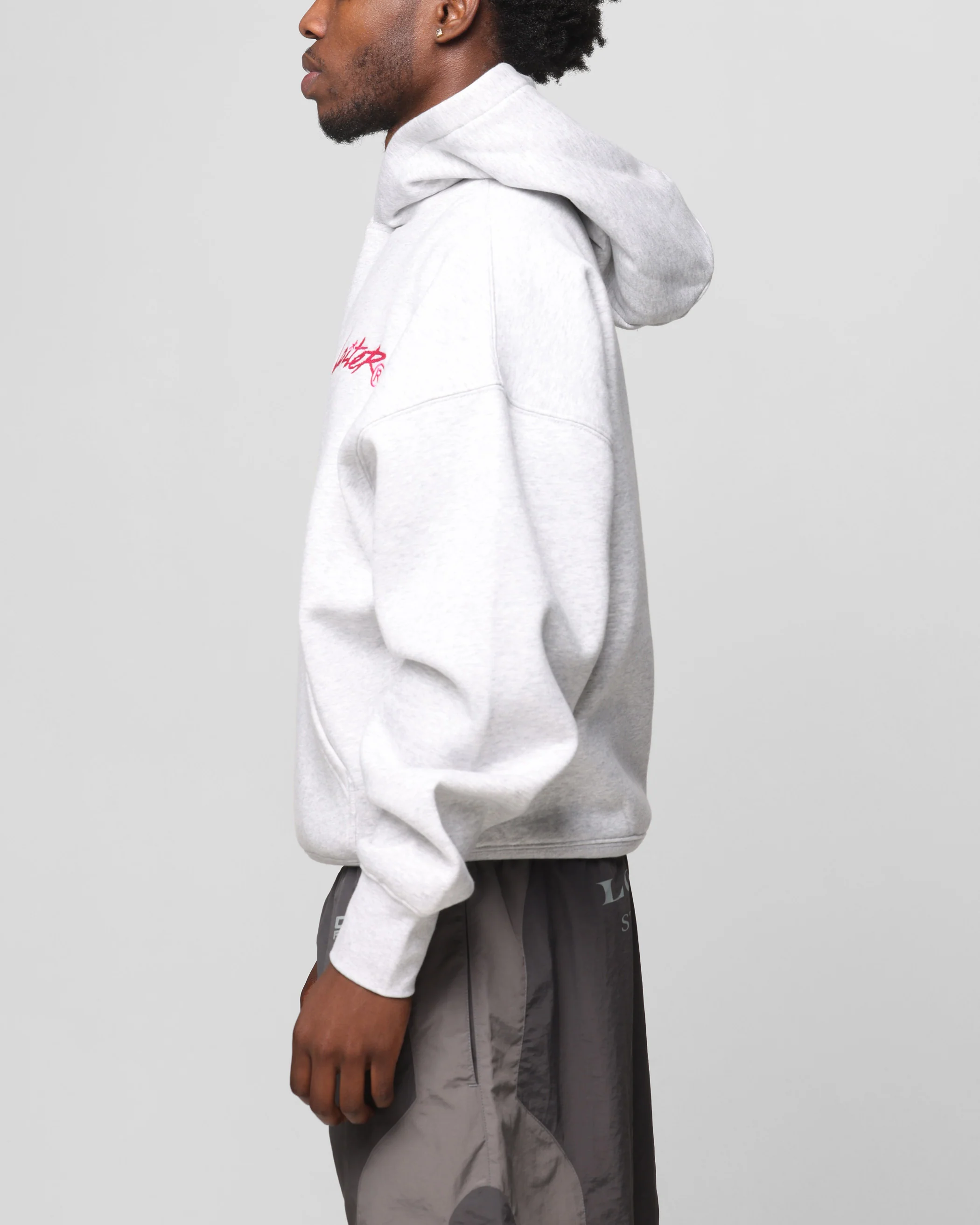 Loiter Chenille Premium Hoodie Grey Marle - Image 6