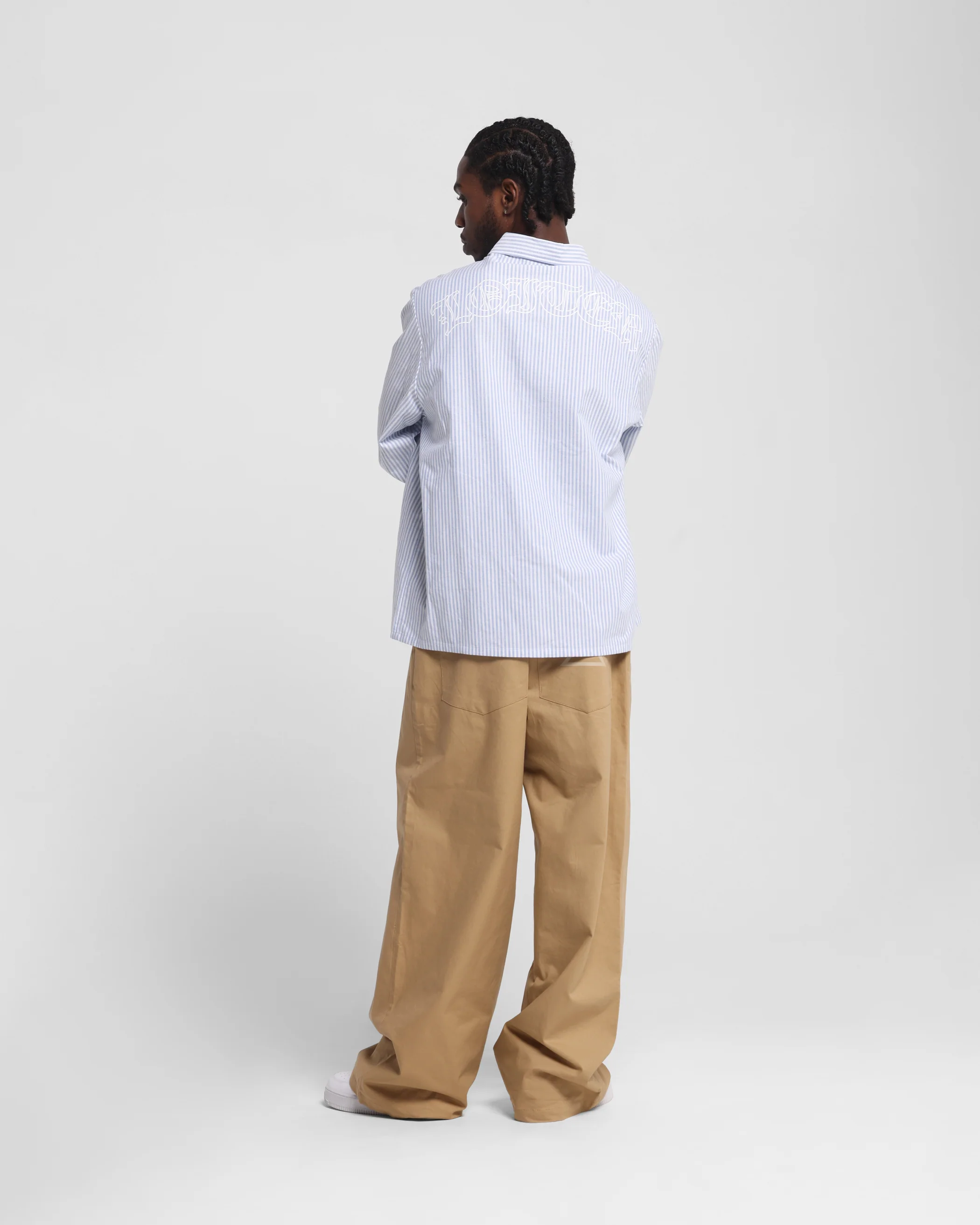 Loiter Chopper Long Sleeve Shirt Blue/White - Image 4