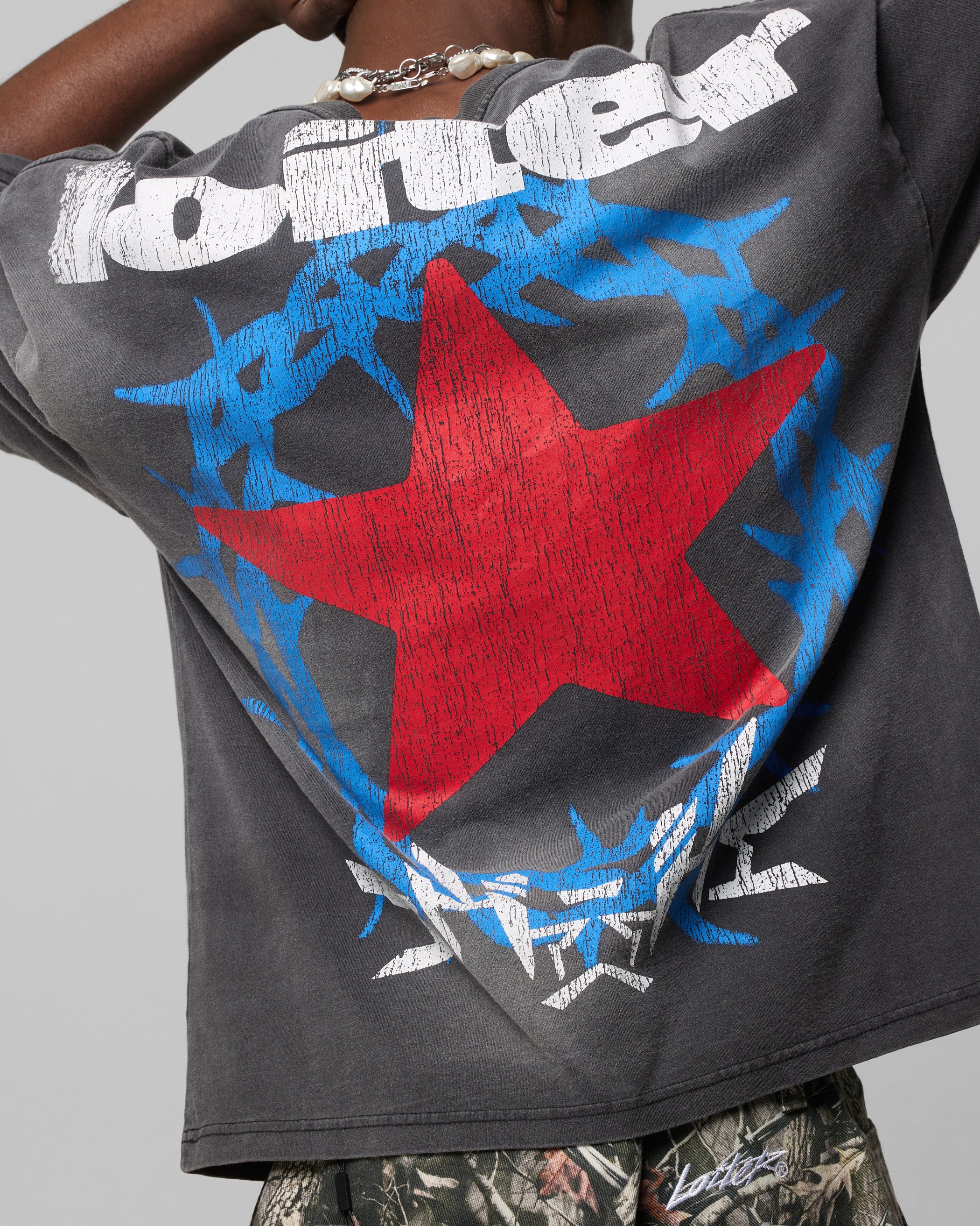 Chrome Cowboy T-Shirt Vintage Charcoal - Image 7