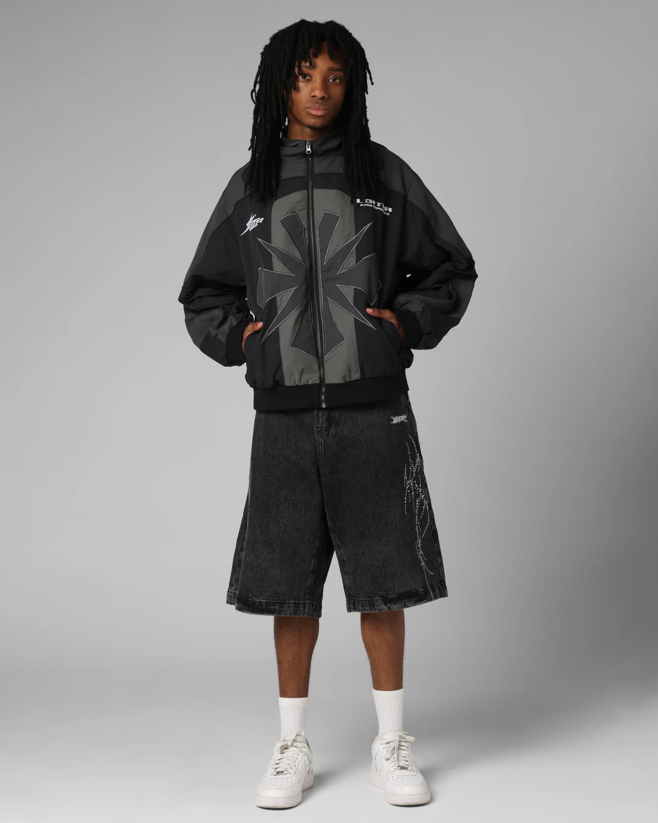 Loiter Club Classic Track Jacket Black - Image 3