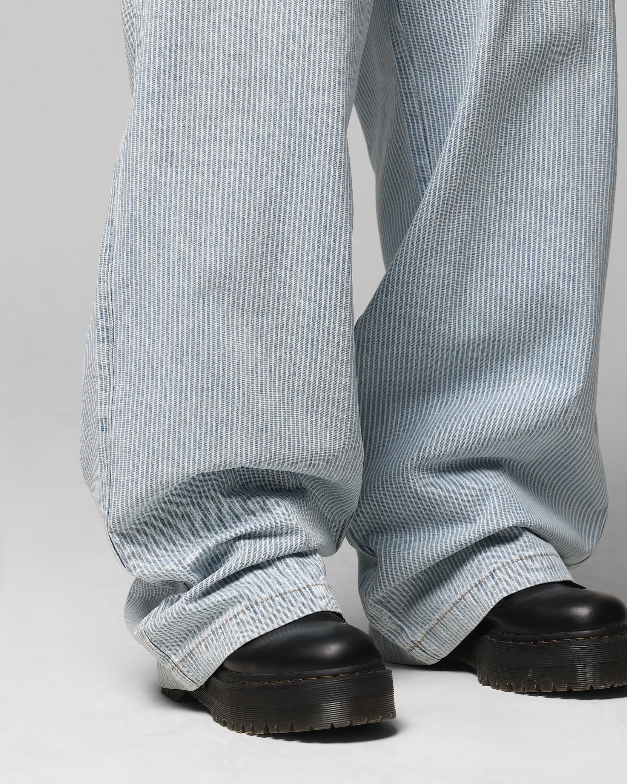 Loiter Collateral Baggy Jeans Blue Pin Stripe - Image 4