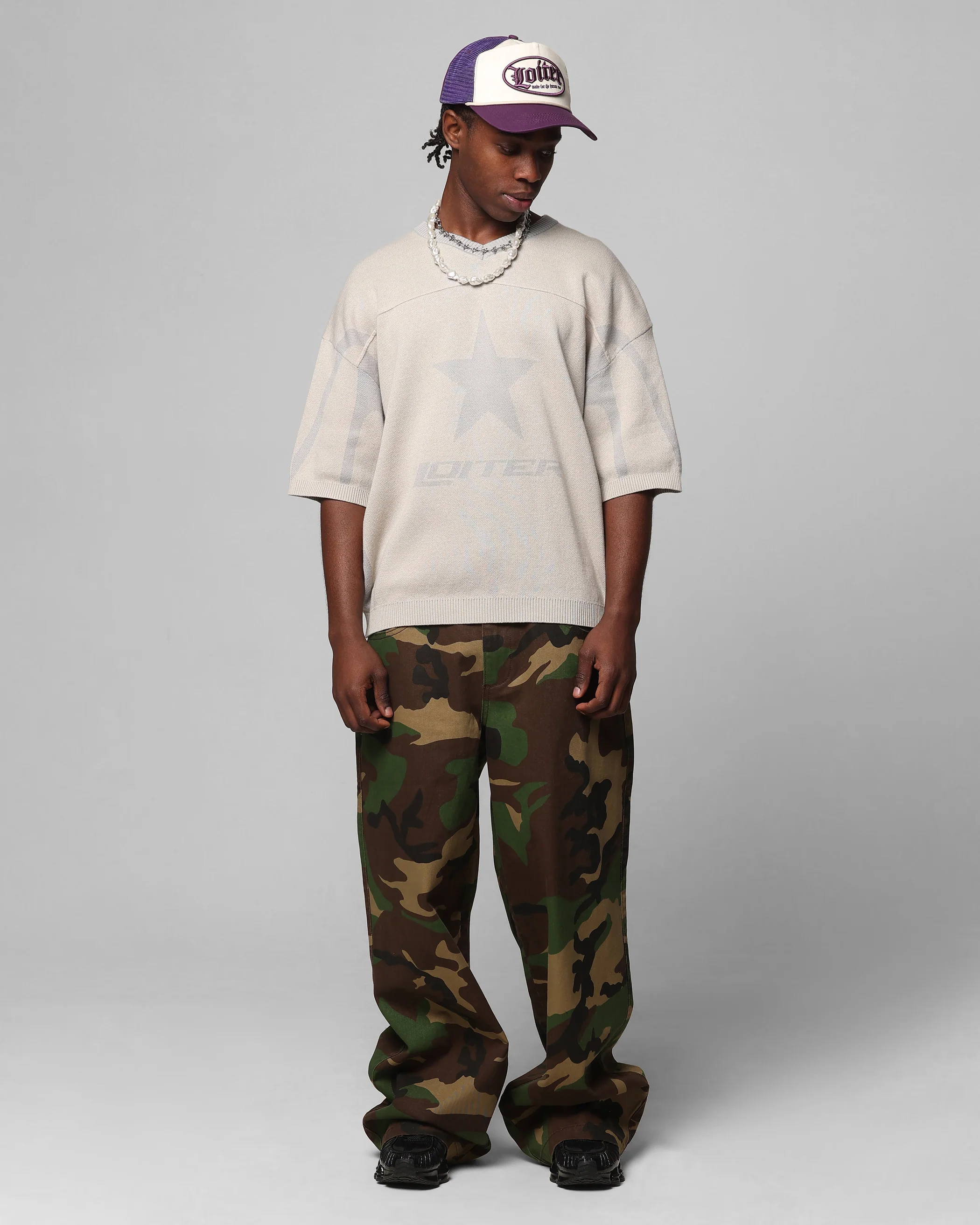 Loiter Collateral Baggy Jeans Woodland Camo - Image 2