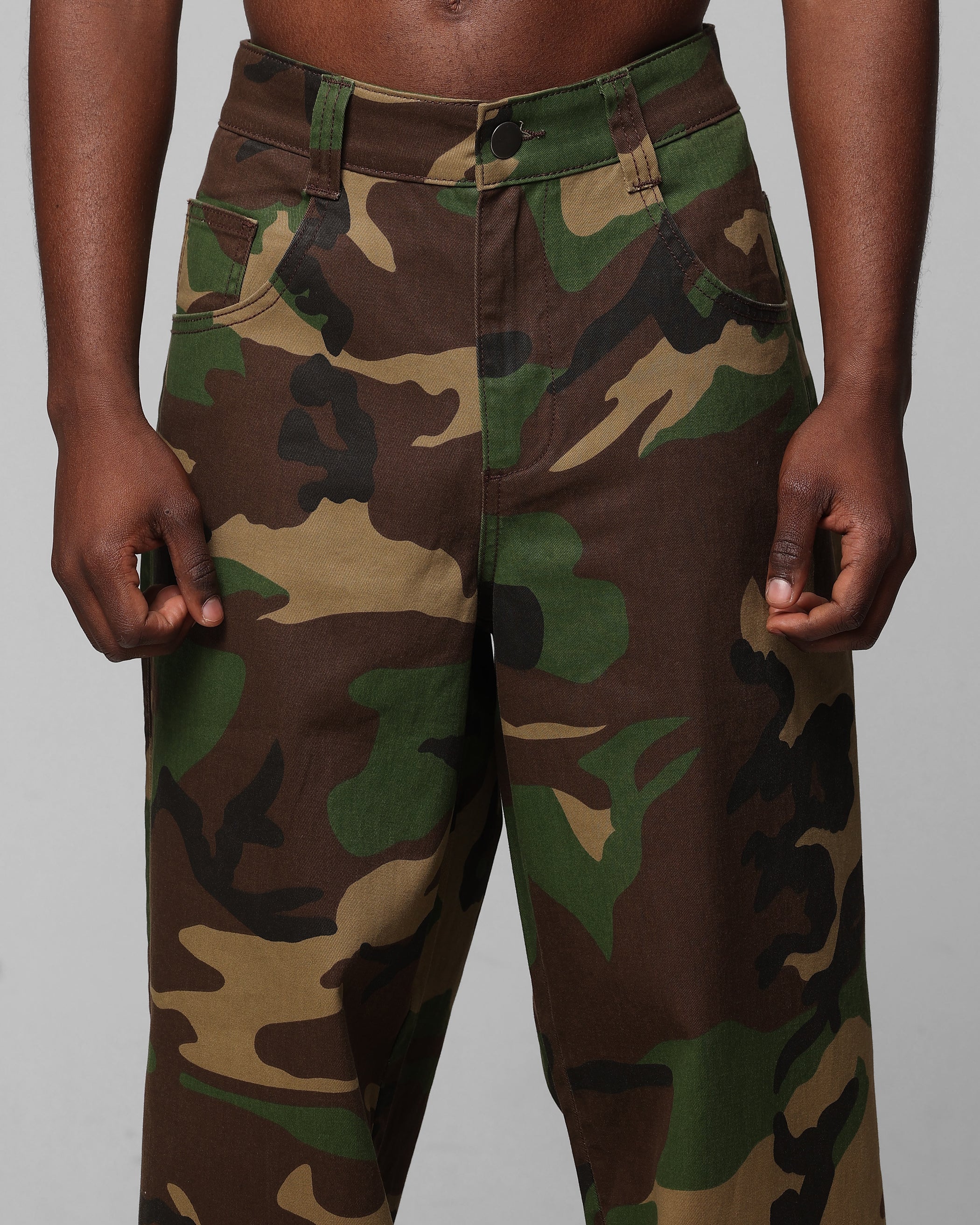 Loiter Collateral Baggy Jeans Woodland Camo - Image 7