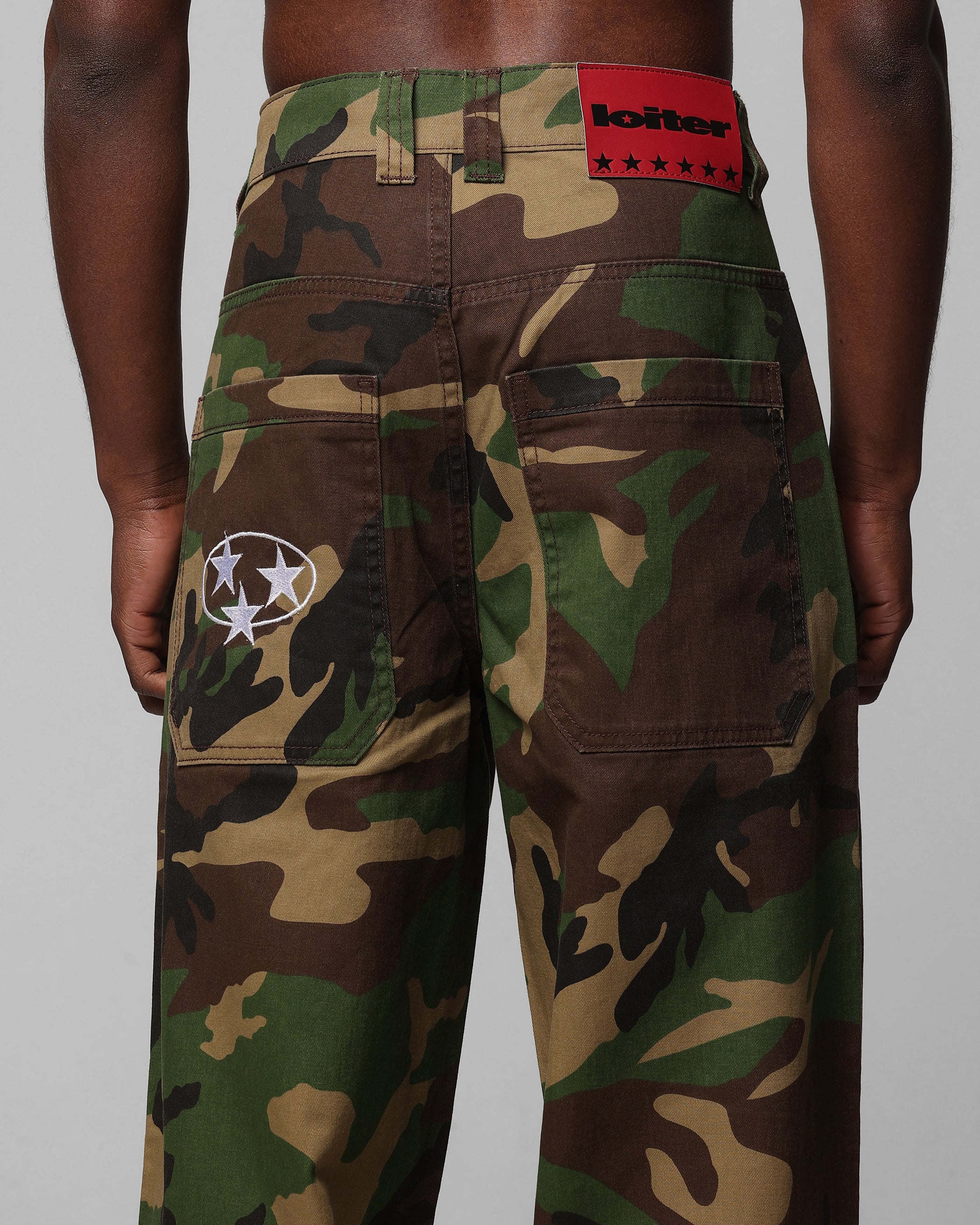Loiter Collateral Baggy Jeans Woodland Camo - Image 8