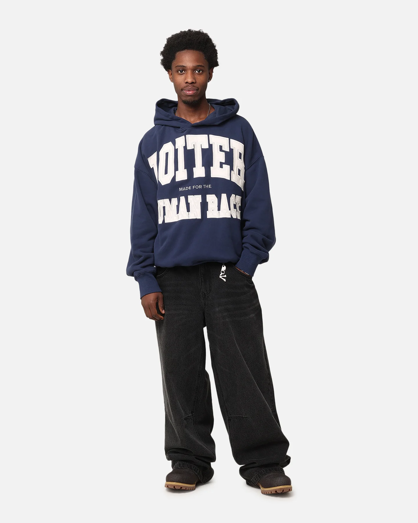 Loiter College Dropout Hoodie Navy - Image 3
