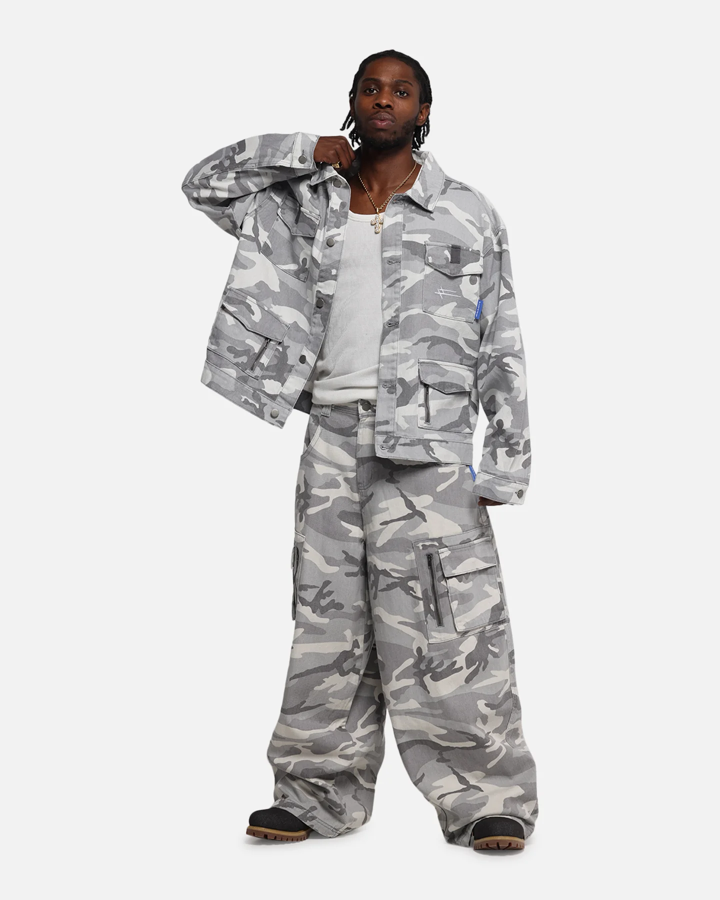 Loiter Combat Cargo Pants Snow Camo - Image 2