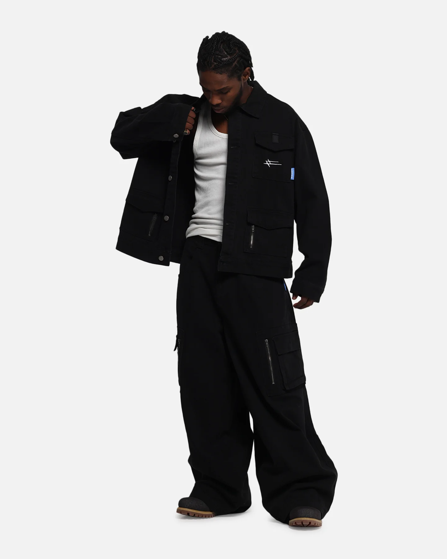 Loiter Combat Cargo Pants Washed Black - Image 2