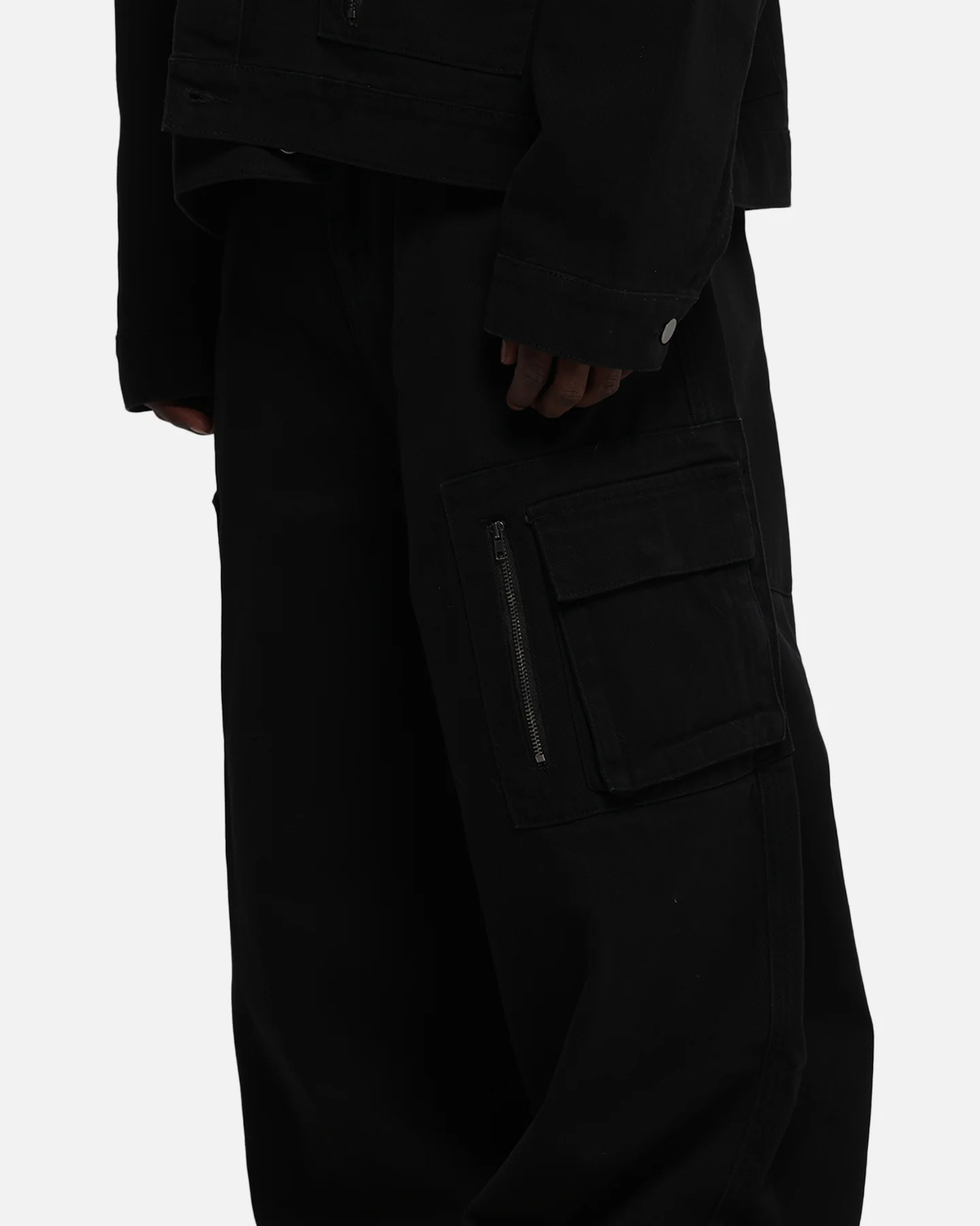 Loiter Combat Cargo Pants Washed Black - Image 3