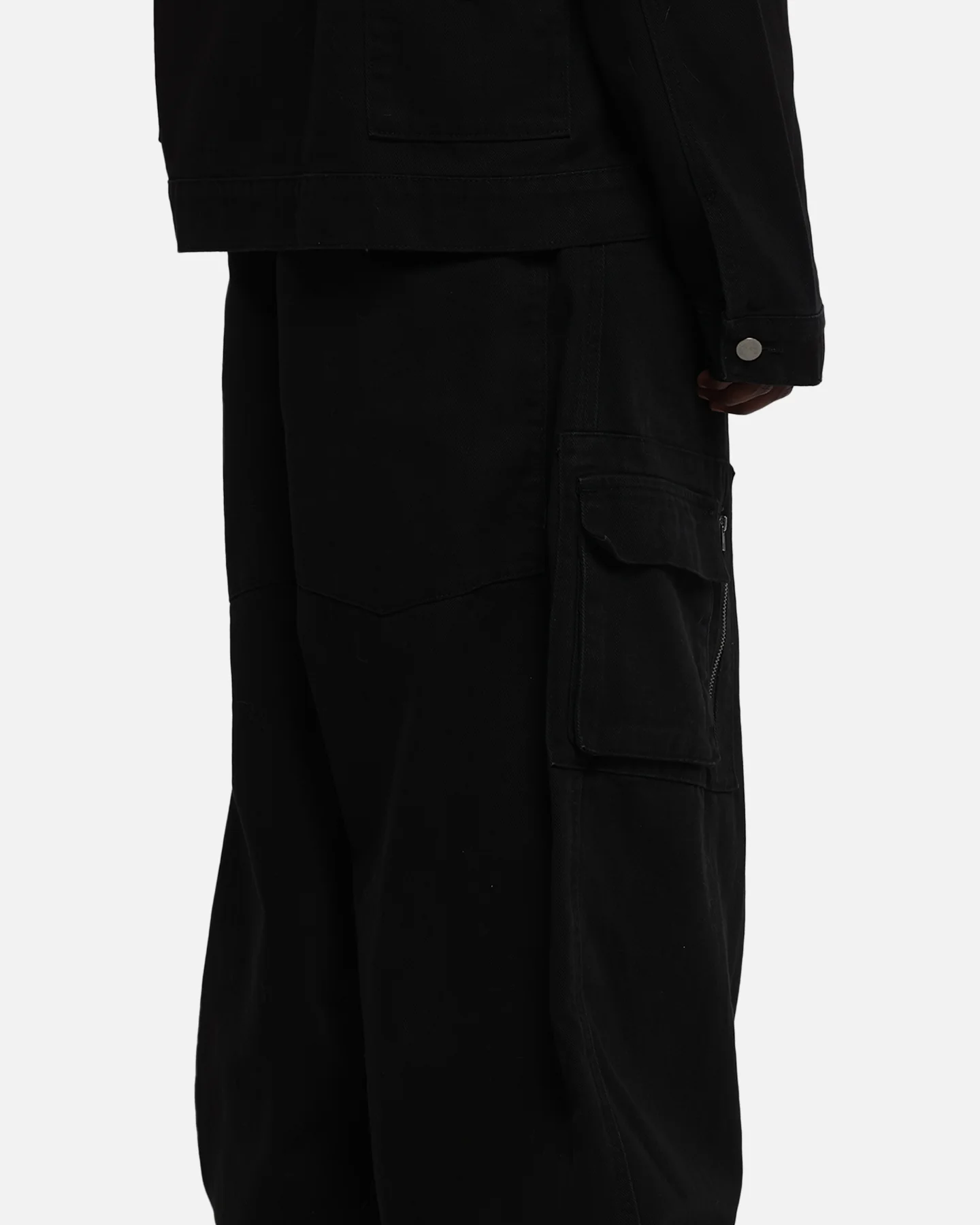 Loiter Combat Cargo Pants Washed Black - Image 4