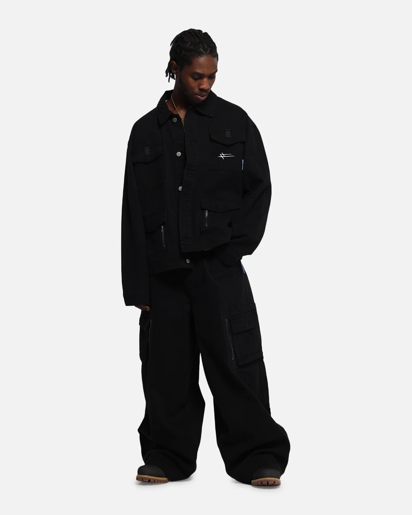 Loiter Combat Utility Jacket Washed Black - Image 3