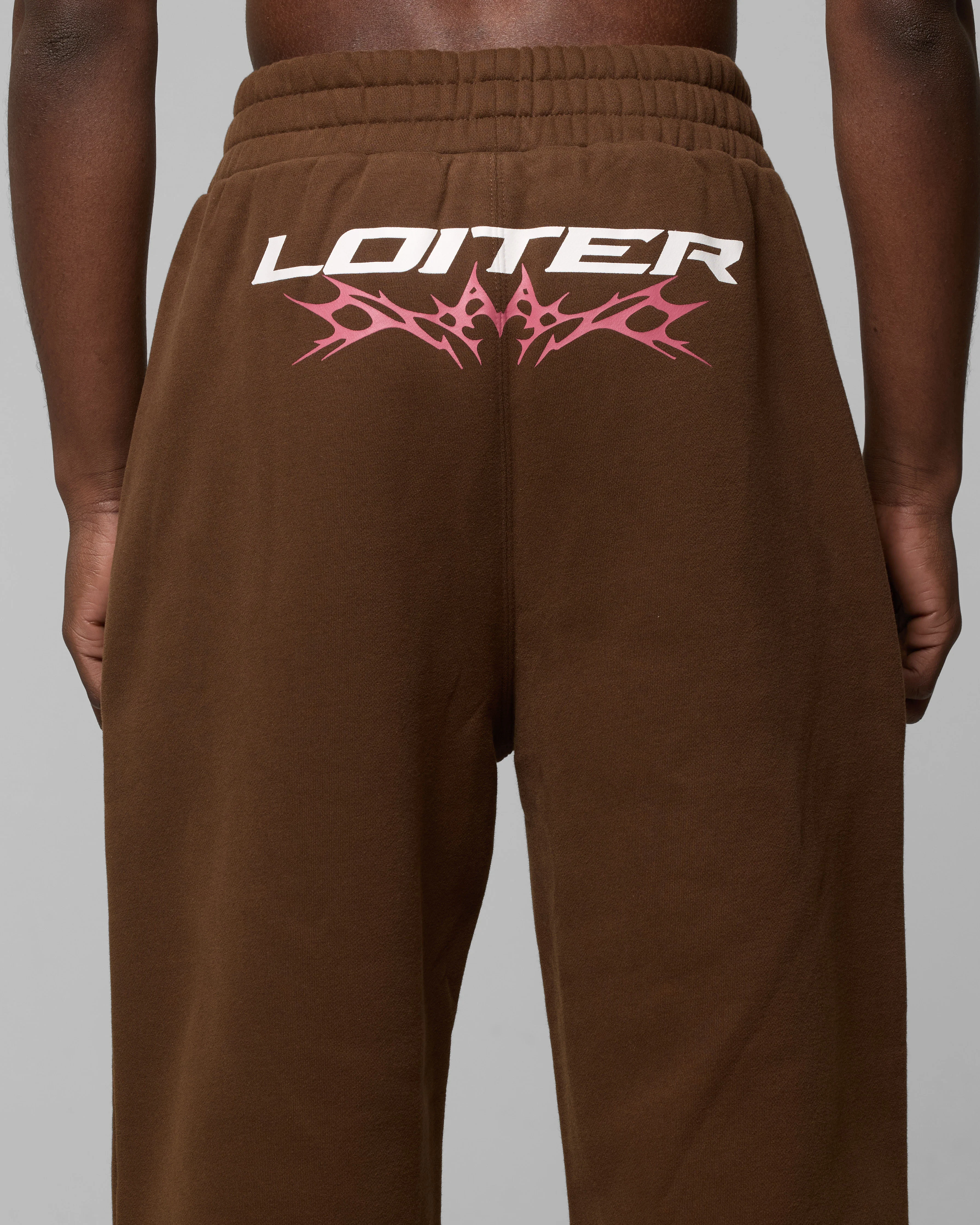 Loiter Cyber Sweat Pants Brown - Image 7
