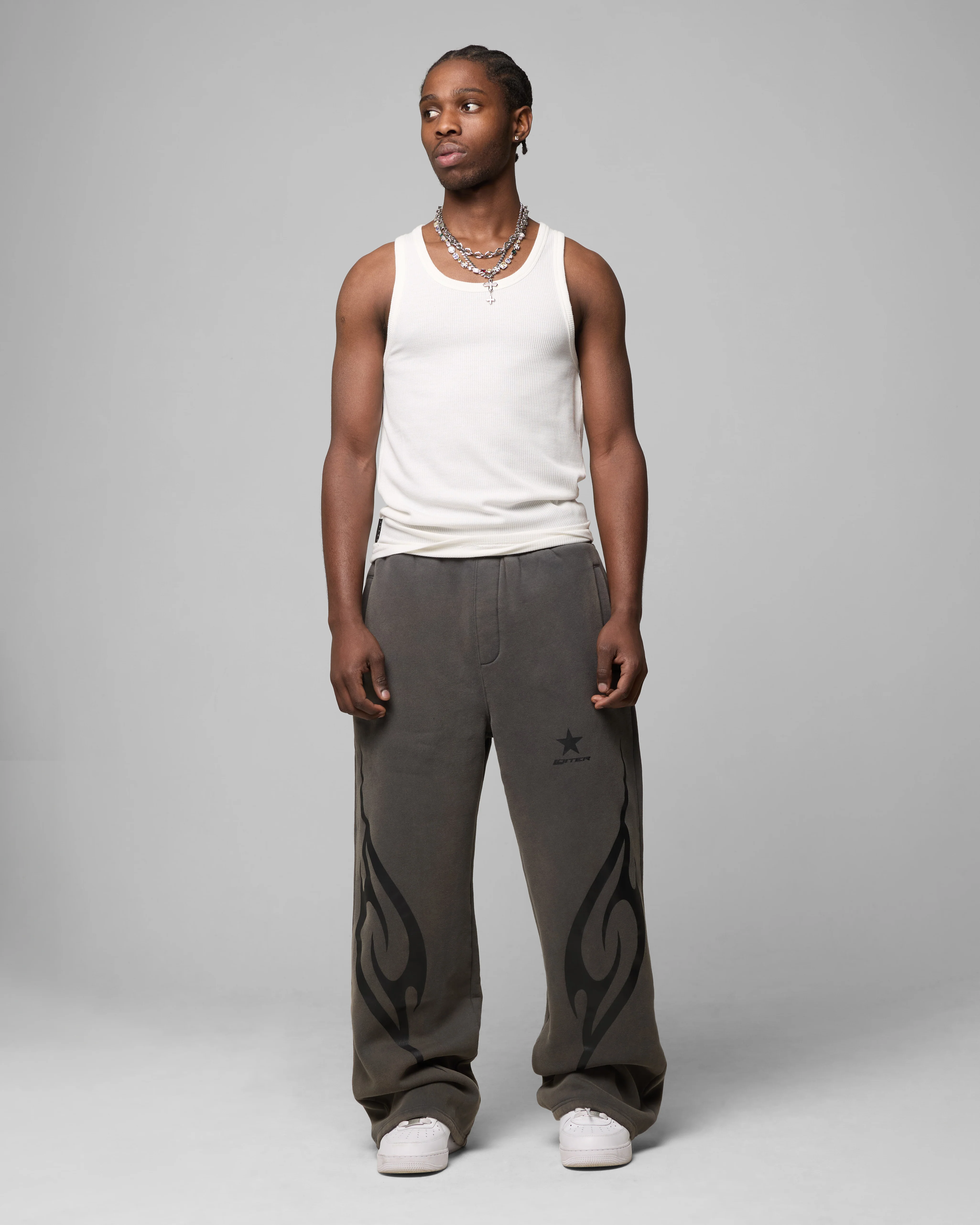 Loiter Cyber Sweat Pants Charcoal - Image 2