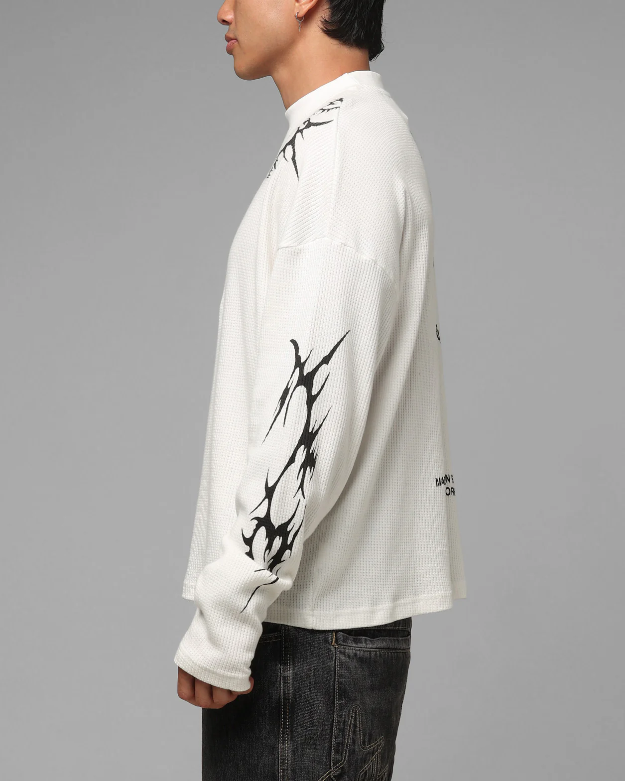 Loiter Cyber Thermal Long Sleeve T-Shirt Off White - Image 6