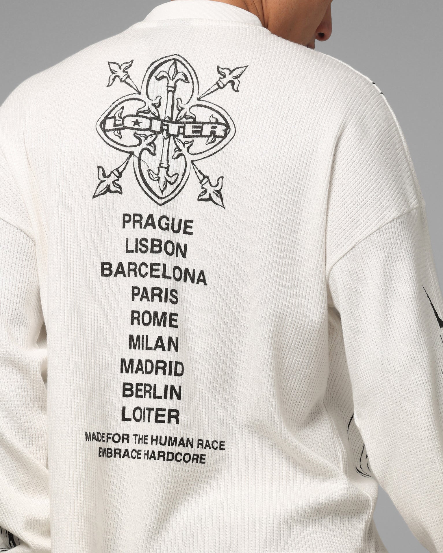 Loiter Cyber Thermal Long Sleeve T-Shirt Off White - Image 8