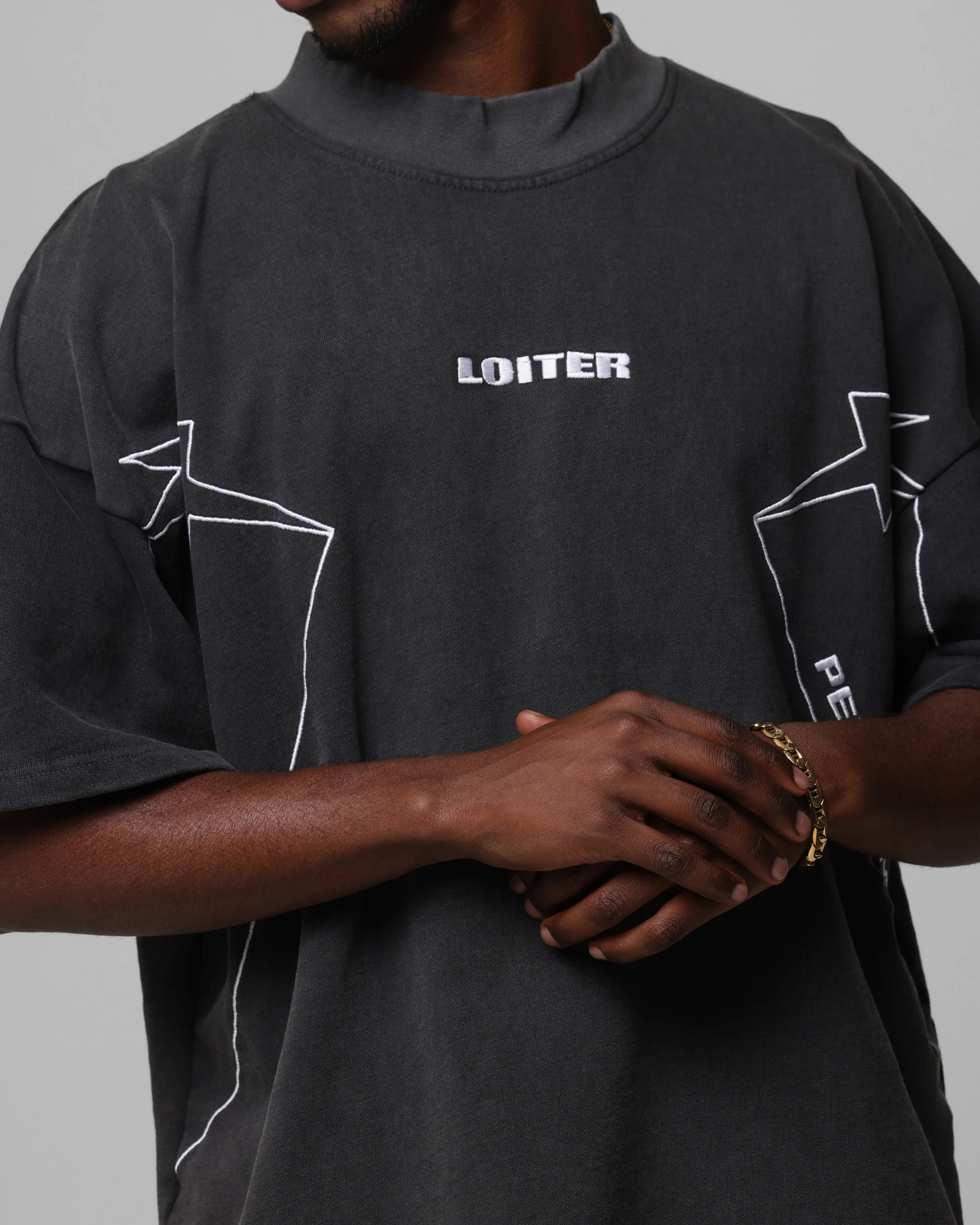 Loiter Dark Performance T-Shirt Charcoal - Image 7