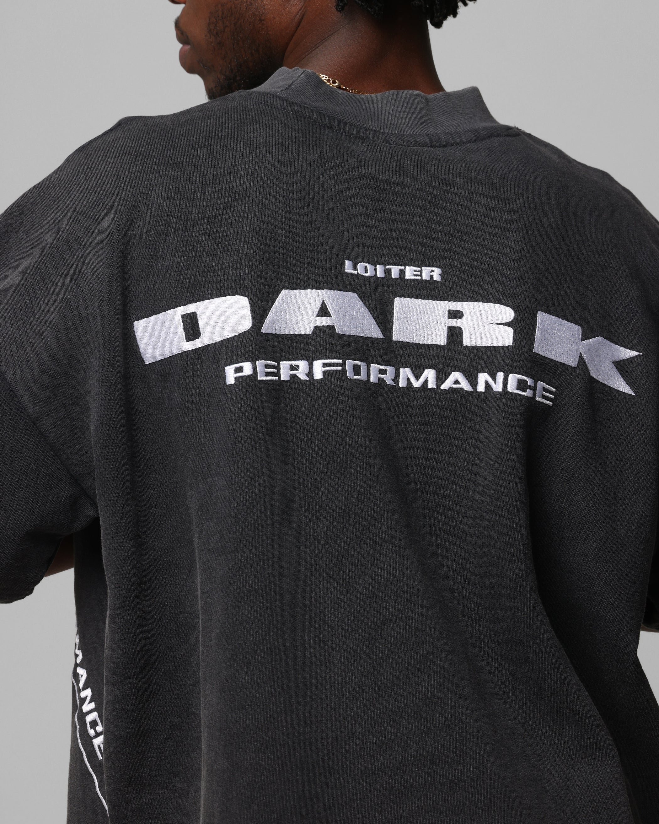 Loiter Dark Performance T-Shirt Charcoal - Image 8