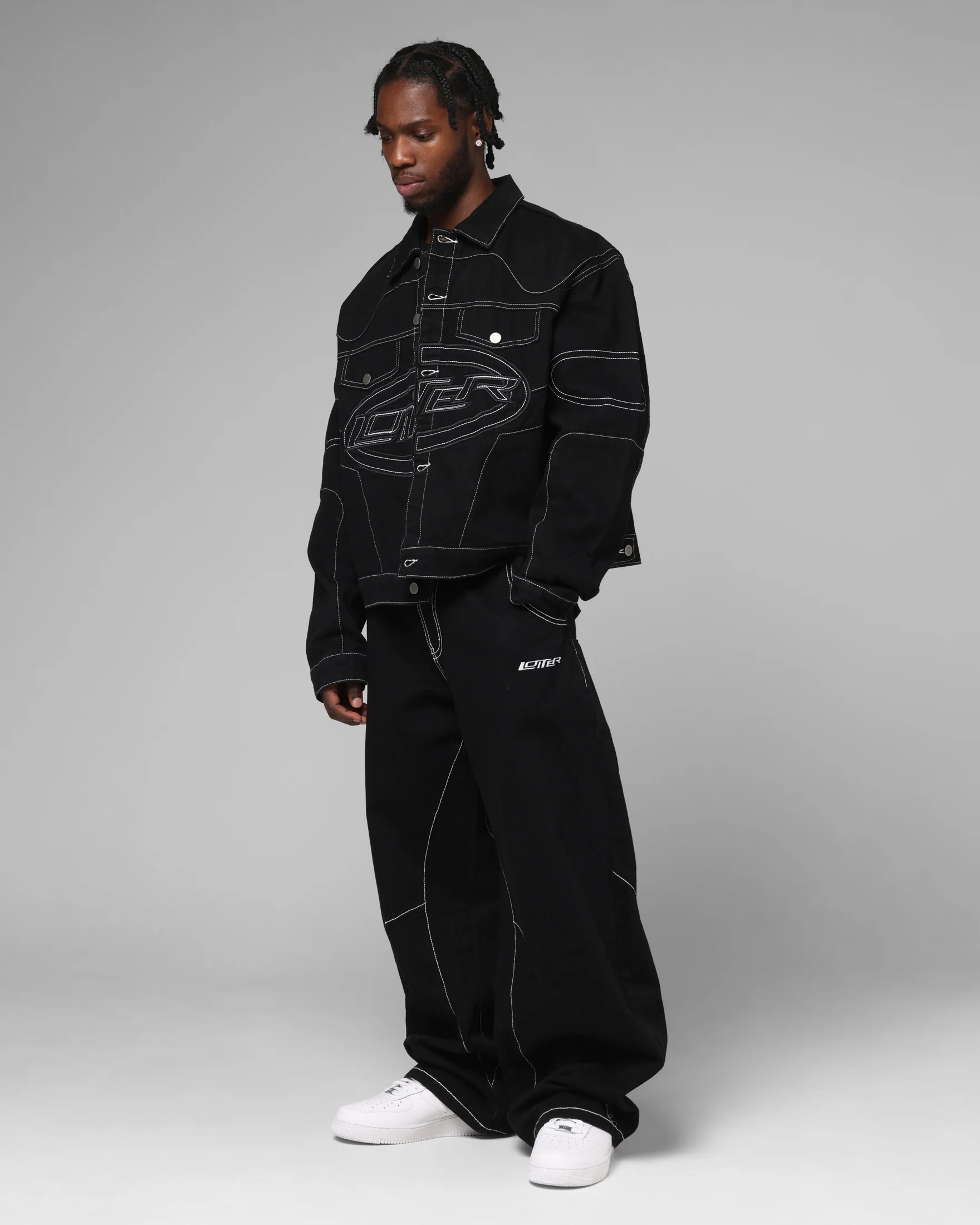 Loiter Daytona Denim Jacket Black - Image 3