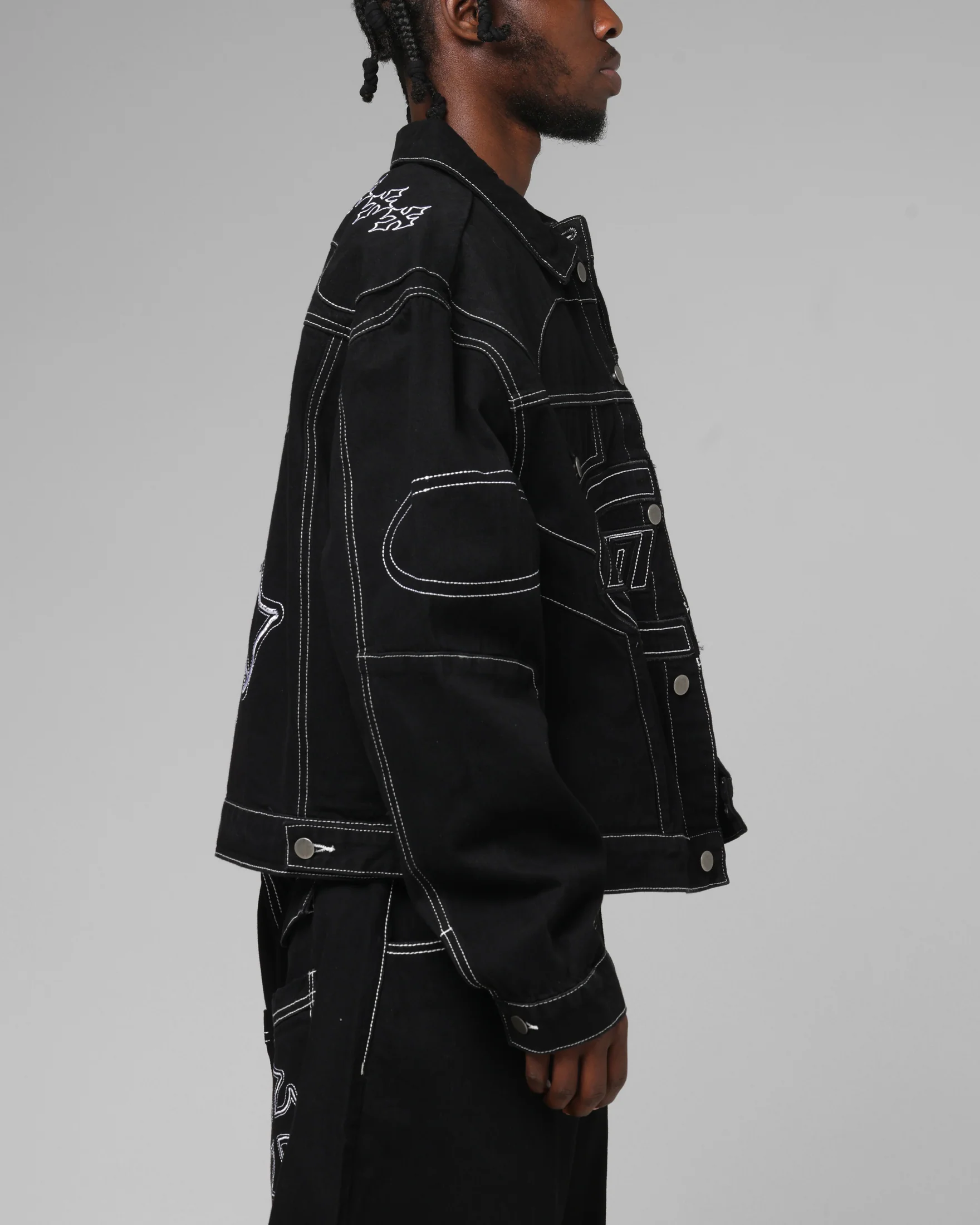 Loiter Daytona Denim Jacket Black - Image 5