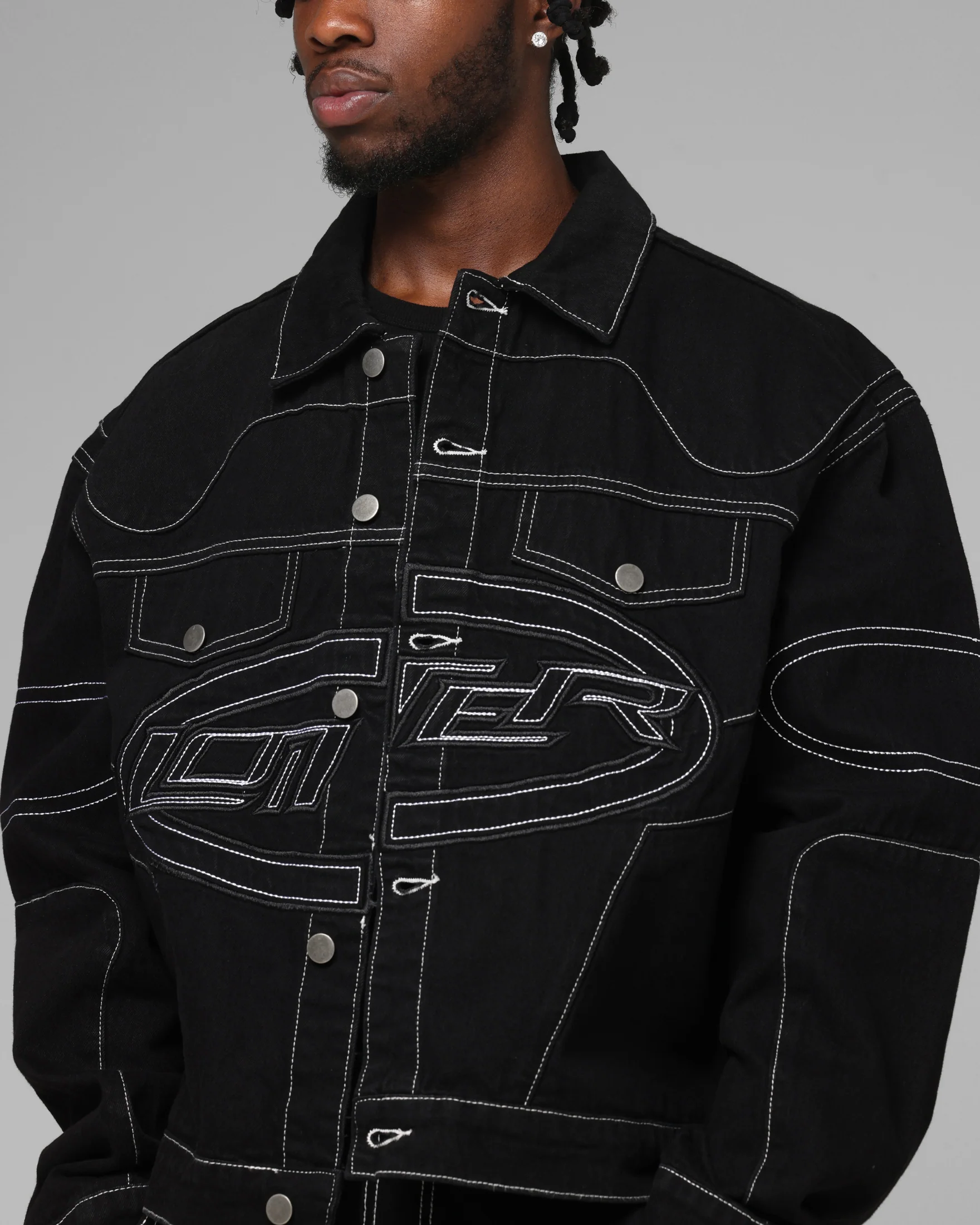 Loiter Daytona Denim Jacket Black - Image 7