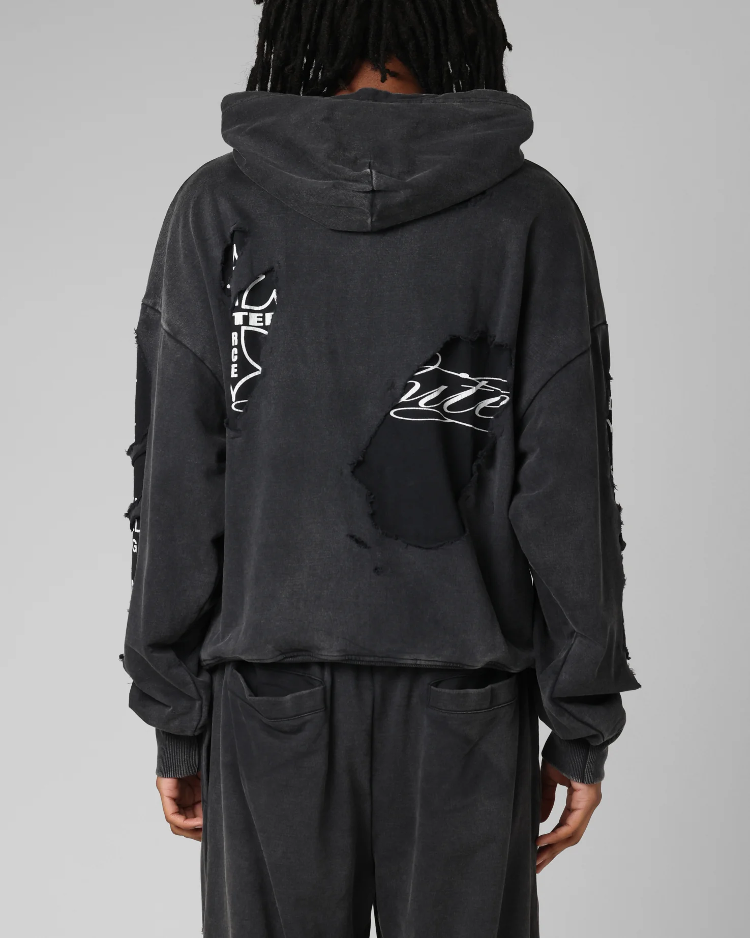 Loiter Destruction Hoodie Black - Image 2