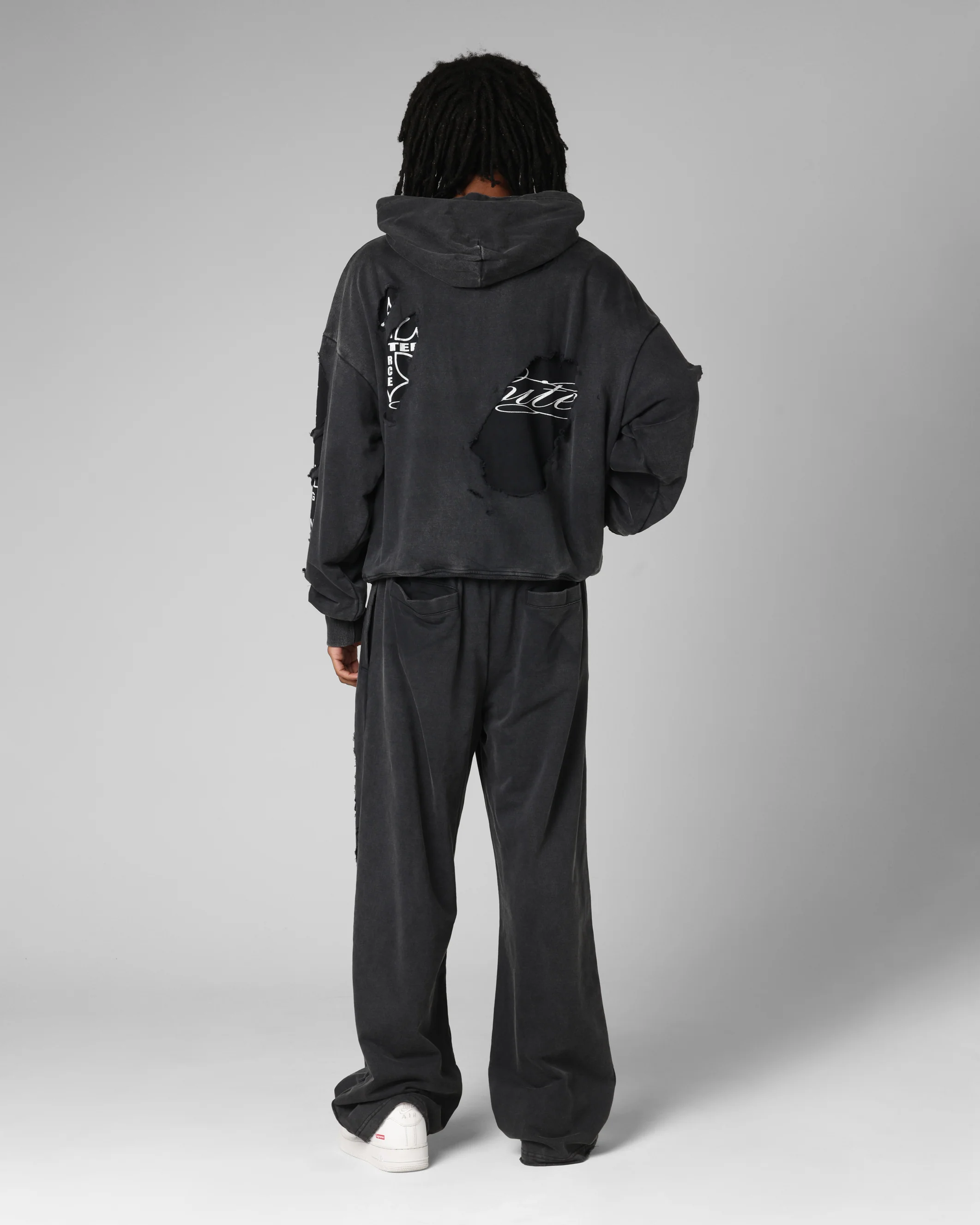 Loiter Destruction Hoodie Black - Image 4